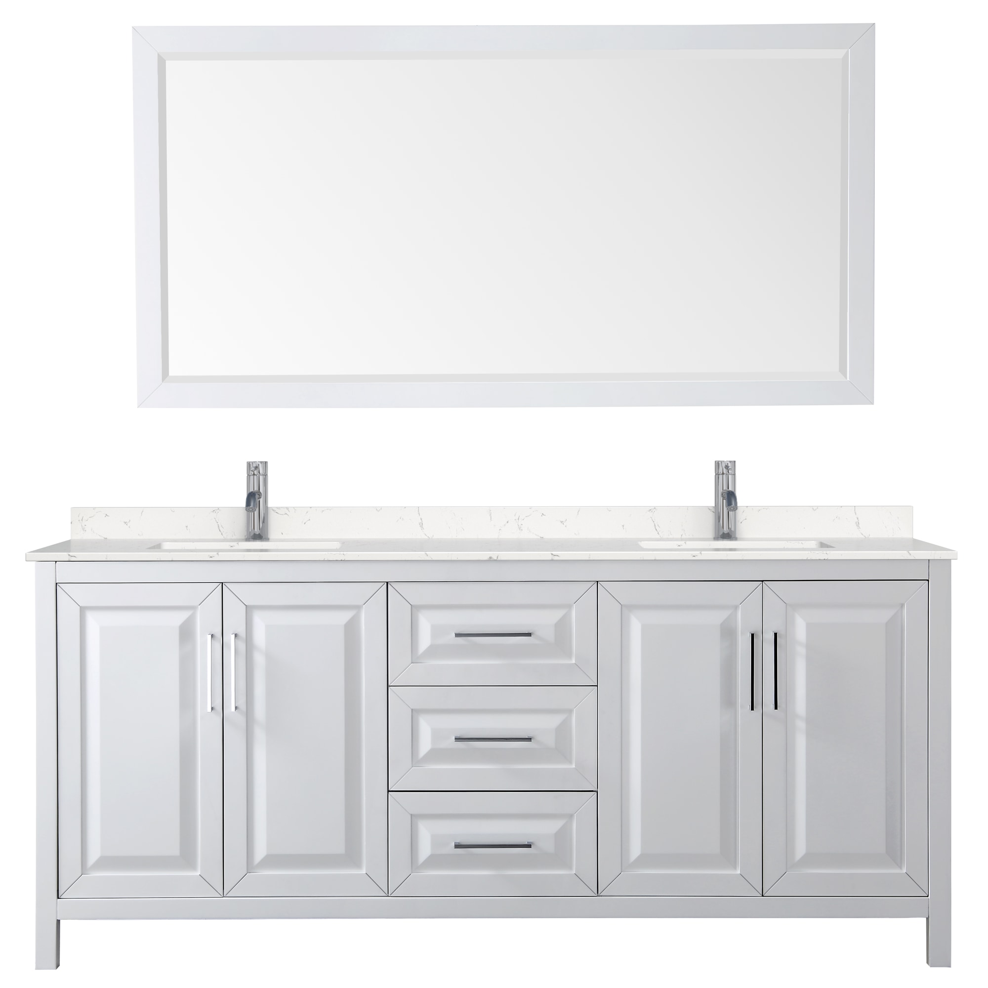 Wyndham Collection WCV252580DWHC2UNSM70 Bath-Vanity-Combo - View #3