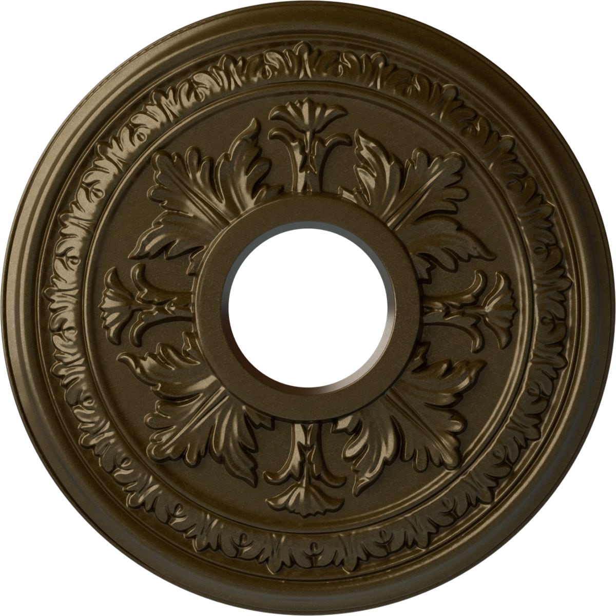 Ekena Millwork CM15BABRS Baltimore 15.375-in W x 15.375-in L Painted Brass Polyurethane Whole Ceiling Medallion
