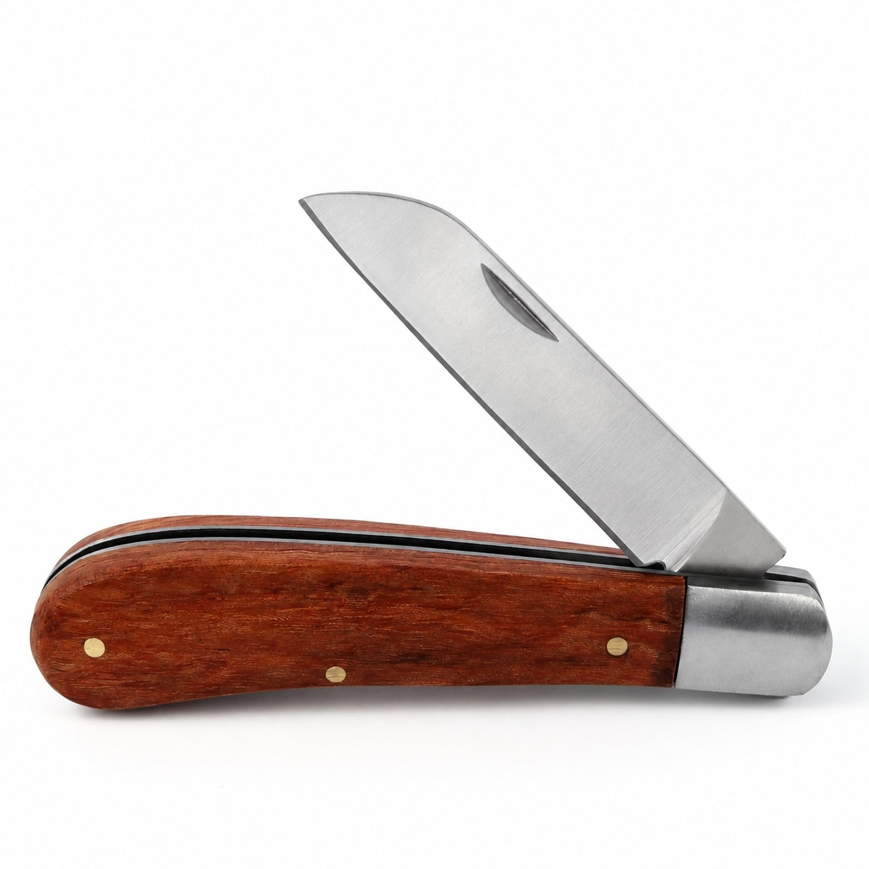 Ahfiwaso Stainless Steel Folding Garden Knife with Straight Blade Rosewood Handle Multifunctional Tool for Grafting Pruning Cutting Branches Weeds