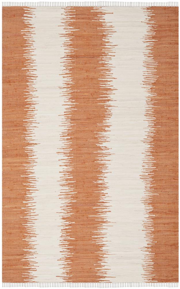 Safavieh MTK751C-6 Montauk Morro 6 x 9 (ft) Cotton Orange Rectangular Indoor Stripe Coastal Area rug
