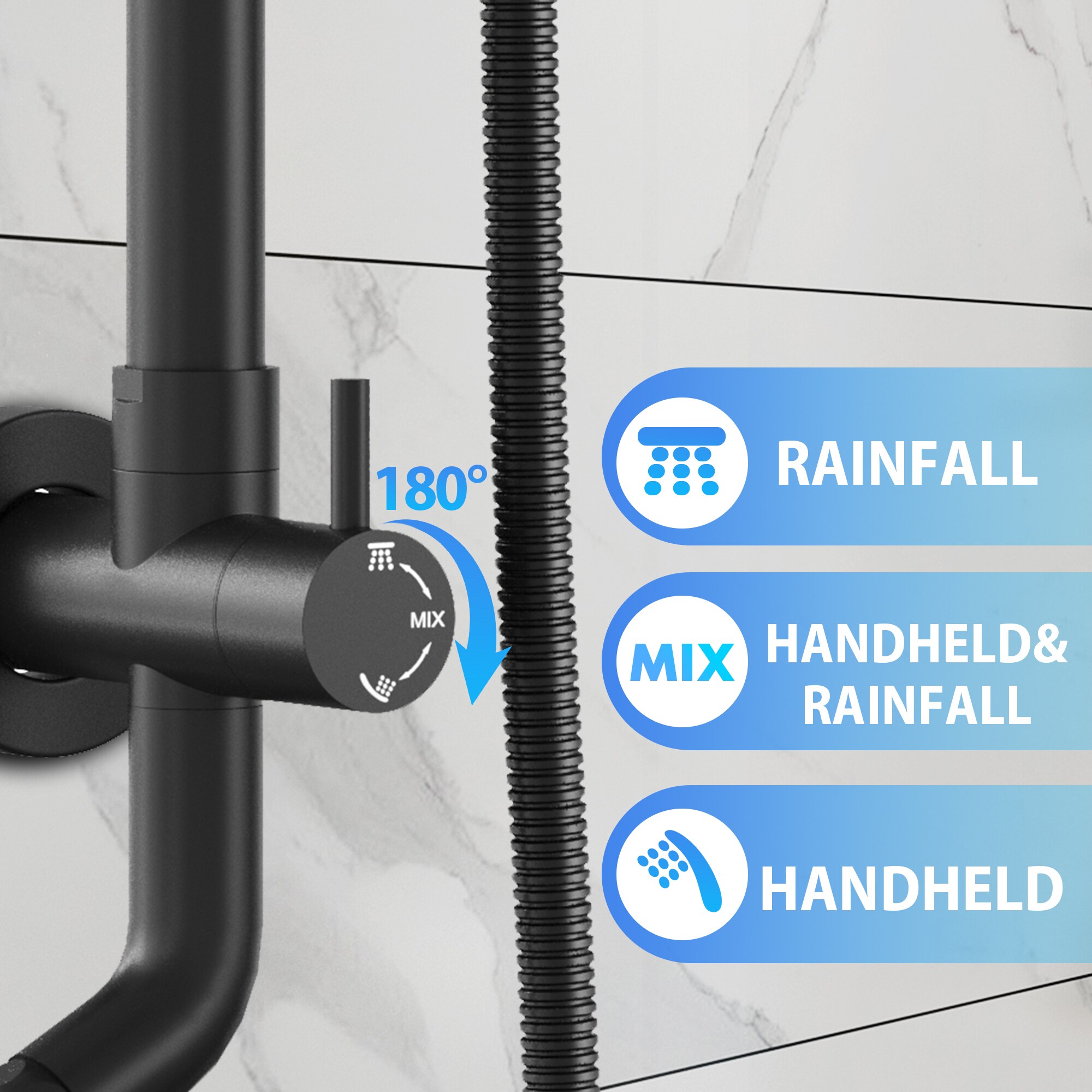 CASAINC CS3623-10BG Showerhead-Bar-Panels - View #7
