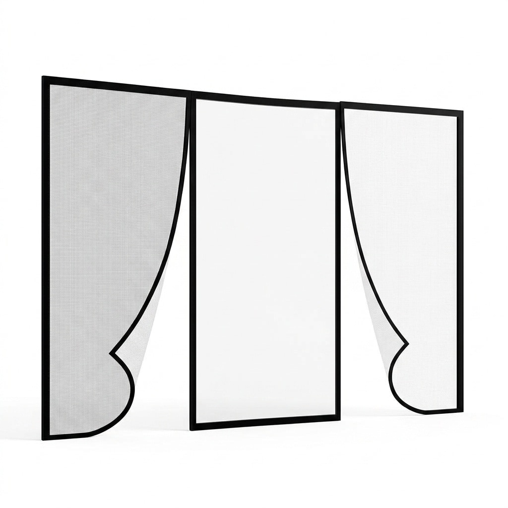 Etokfoks  Magnetic Garage Door Screen Curtain 16 x 7 ft Heavy Duty Mesh for Two Car Garage Entrance Easy Install