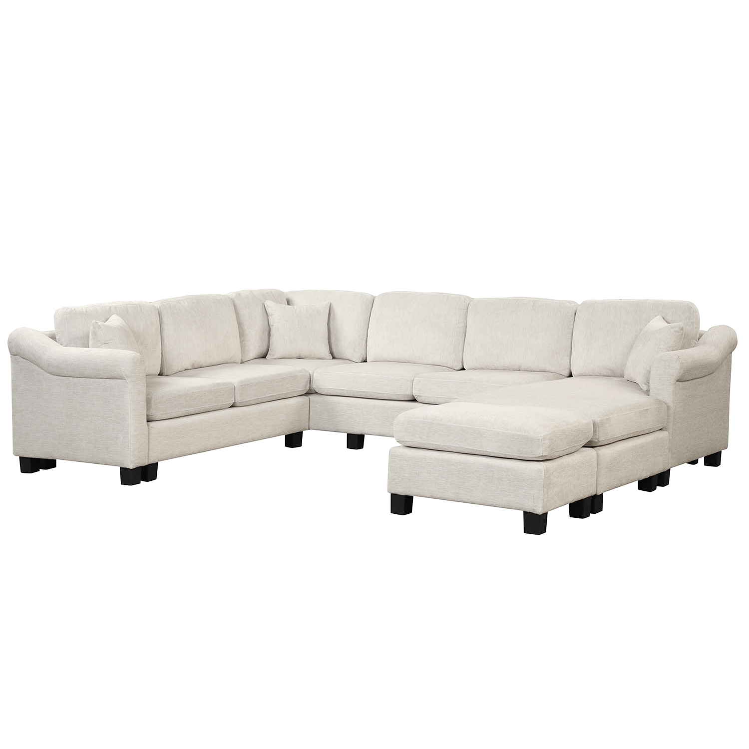 Bybafun Modern Velvet White Living Room Set In The Living Room Sets ...