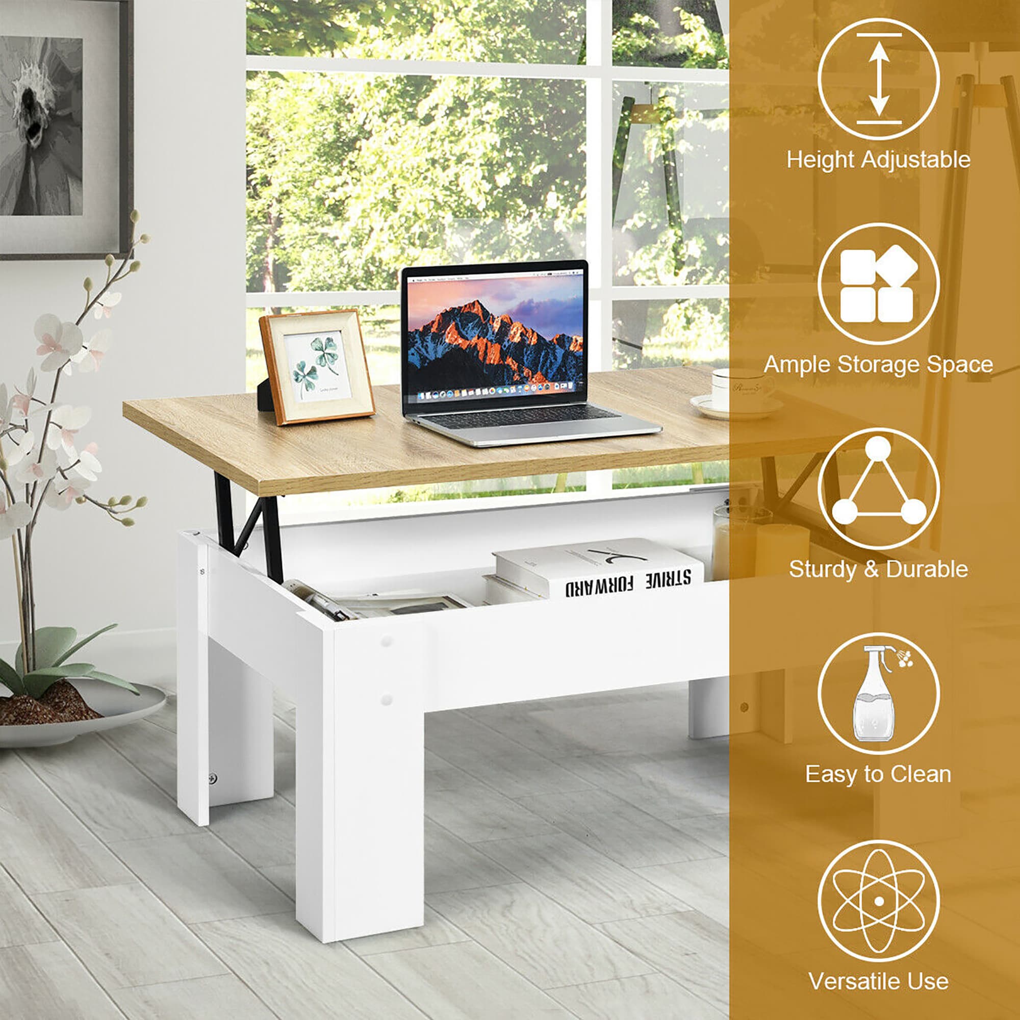 Costway HW64428WH Coffee-Tables - View #8