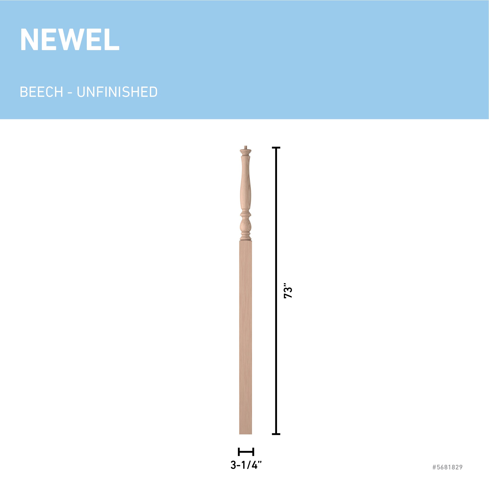 L.J. Smith Stair Systems LJP-3918-B Interior-Stairpart-Newel-Posts - View #3