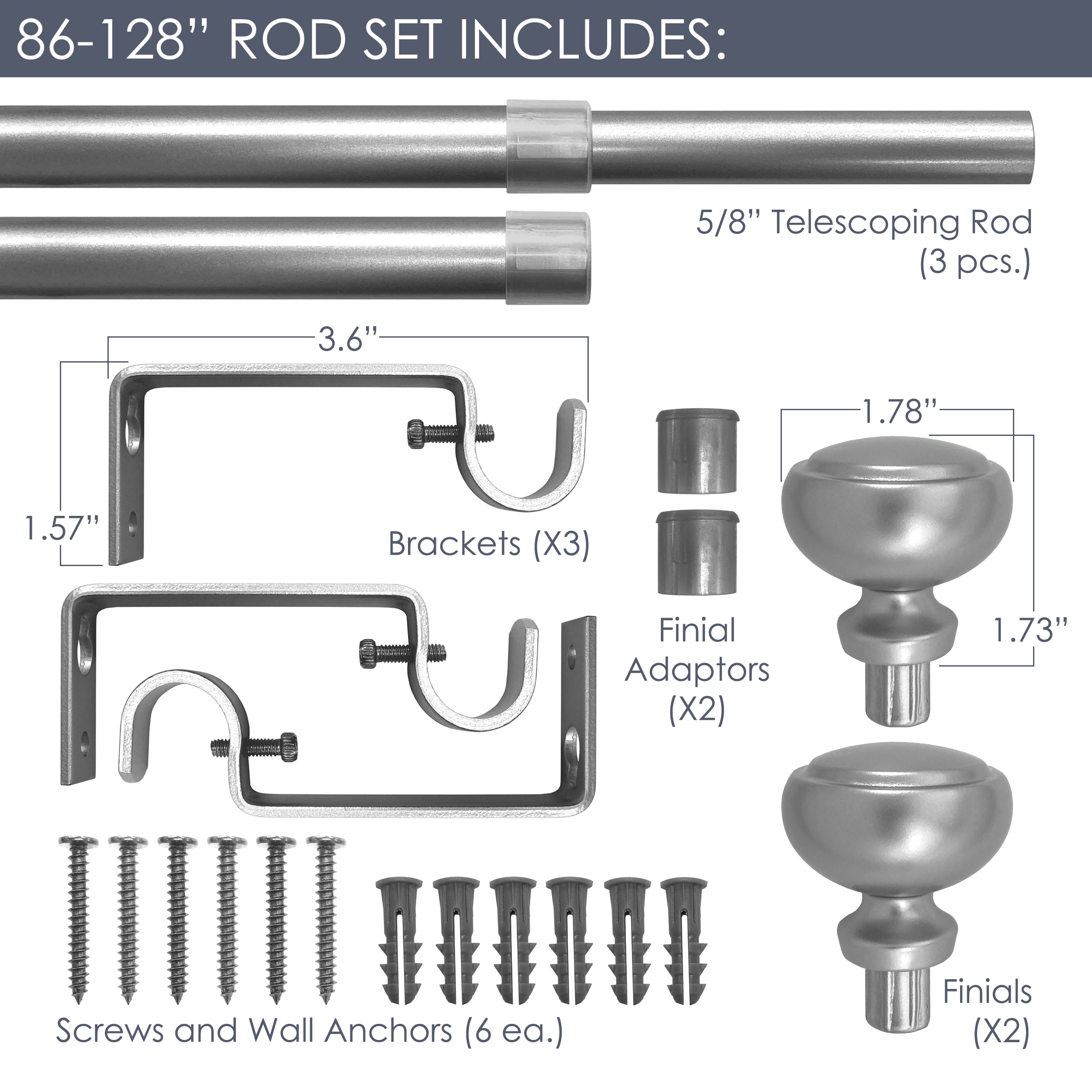 Decopolitan 31247-DB86 Curtain-Rods - View #5
