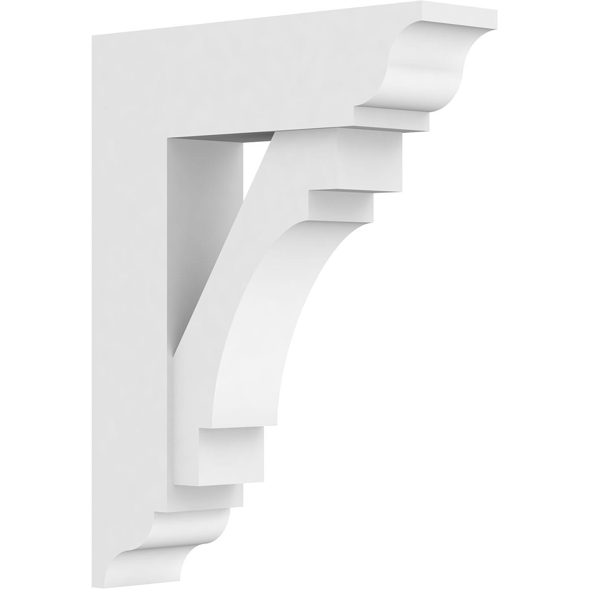 Ekena Millwork BKTP03X14X18MRC01 Standard MercedGrade 3-in x 14-in x 18-in Off-white PVC Standard bracket