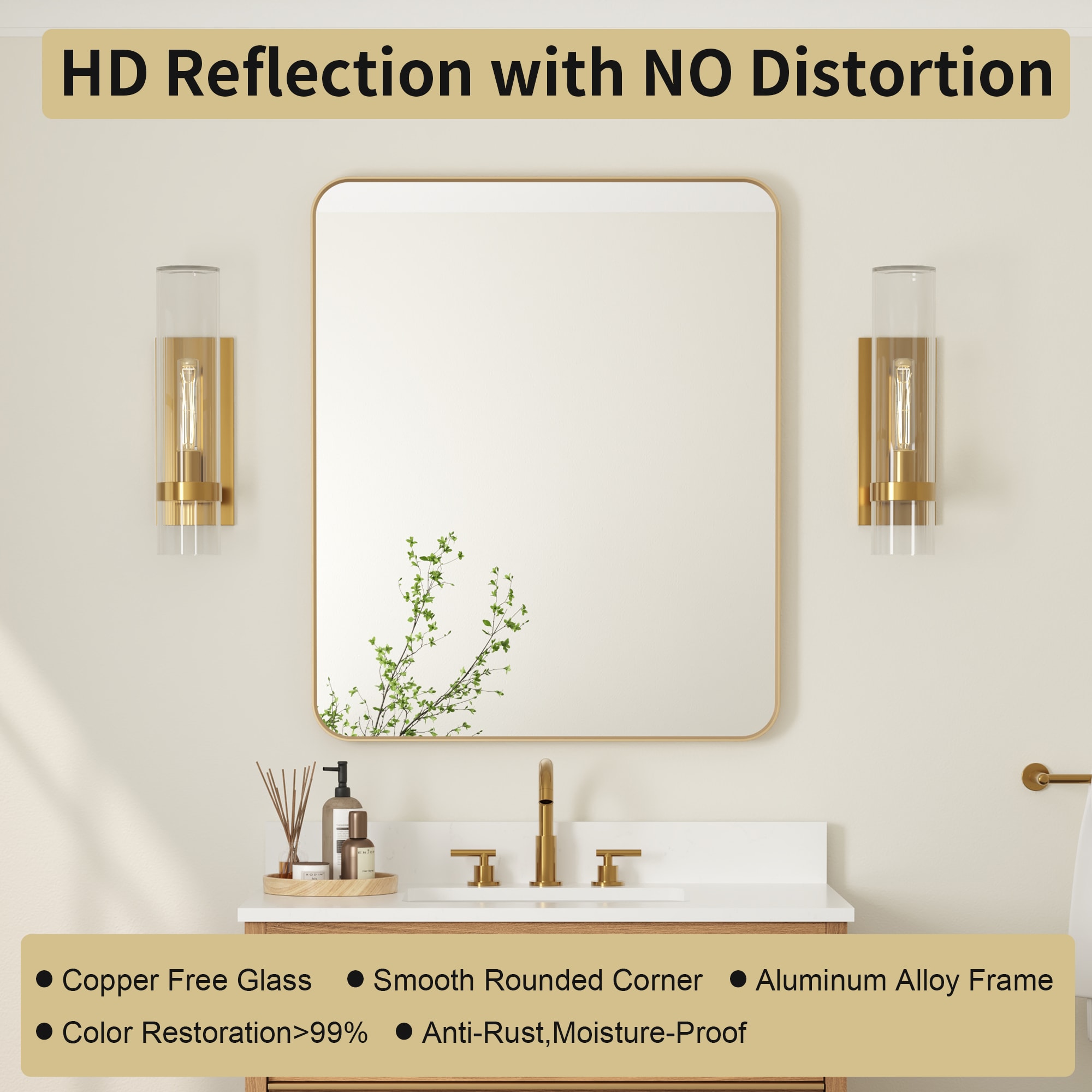 Forclover TAK-FMR3036BG Framed-Bath-Mirrors - View #6