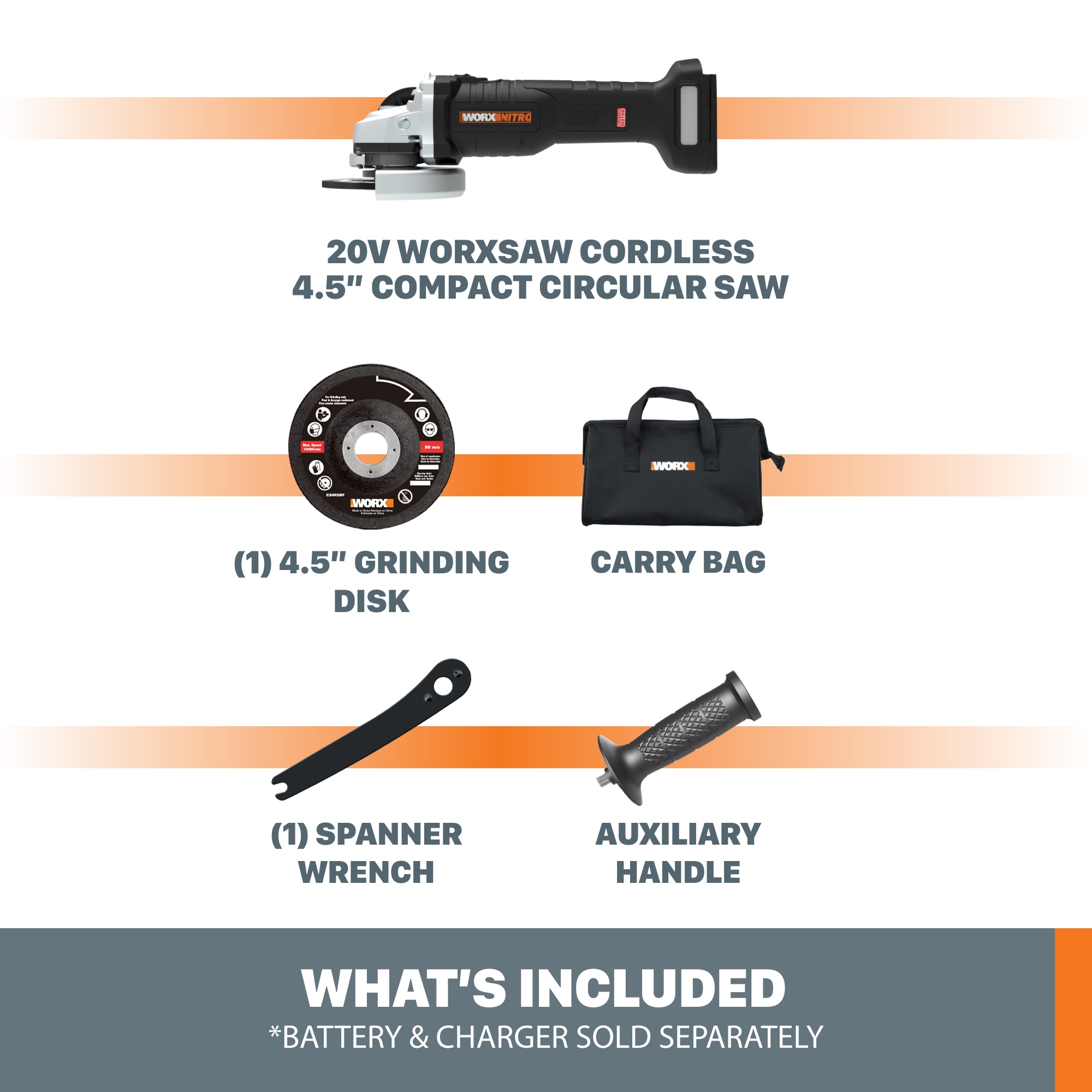 WORX WX812L.9 Cordless-Grinders - View #7