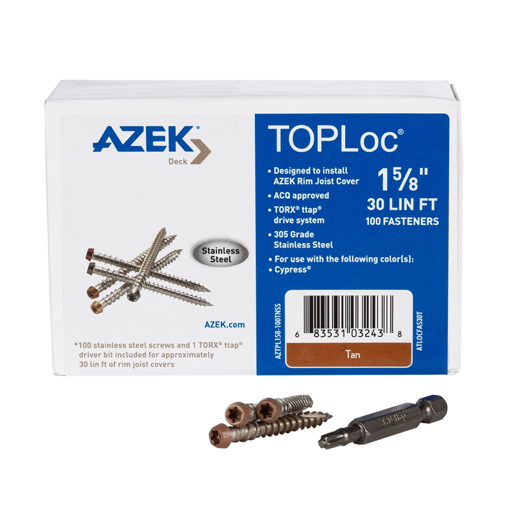 TimberTech ATLOCFAS30T #10 x 1-5/8-in Composite Deck Screws ( 100 -Per Box )