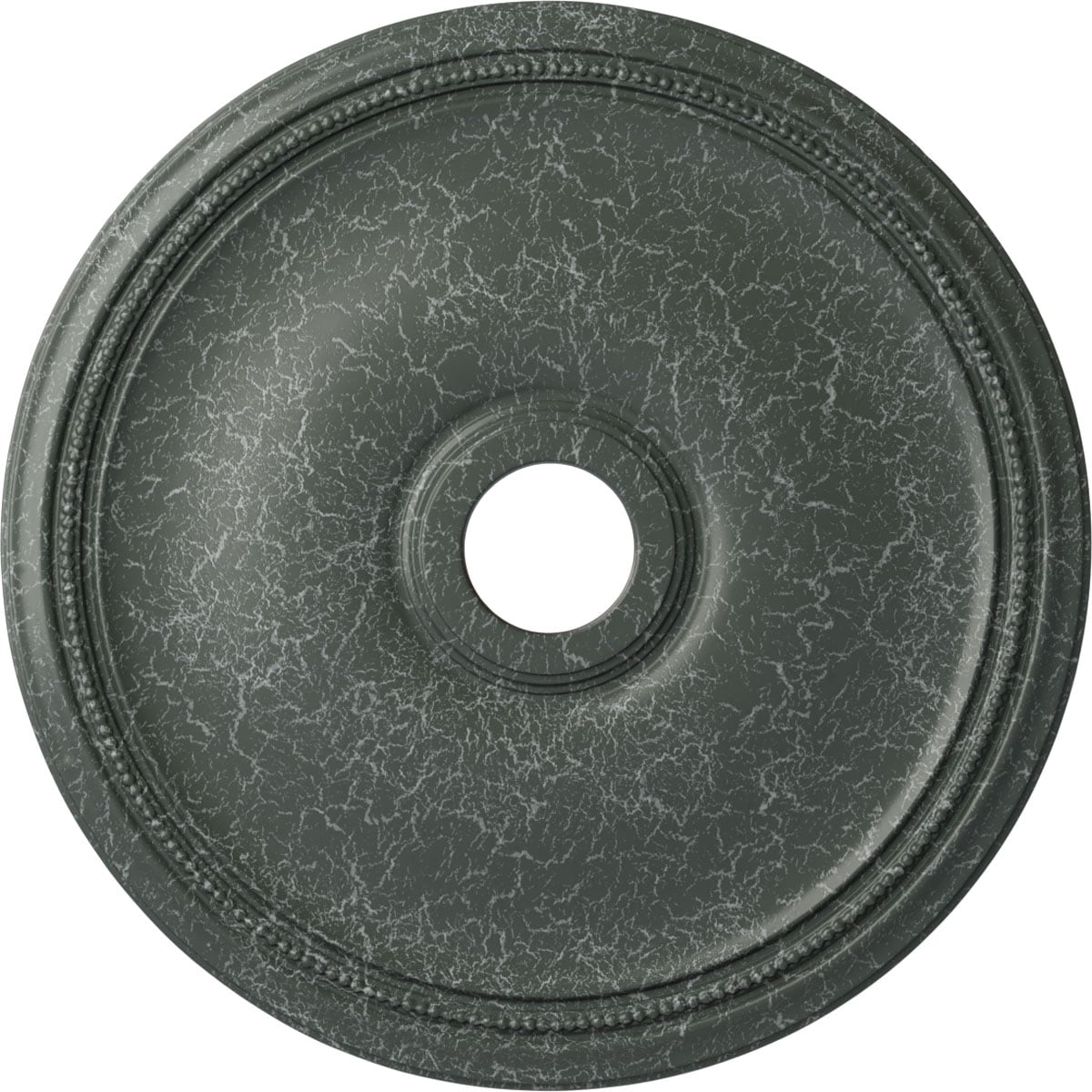 Ekena Millwork CM24THAGC Theia 24-in W x 24-in L Painted Athenian Green Crackle Polyurethane Whole Ceiling Medallion
