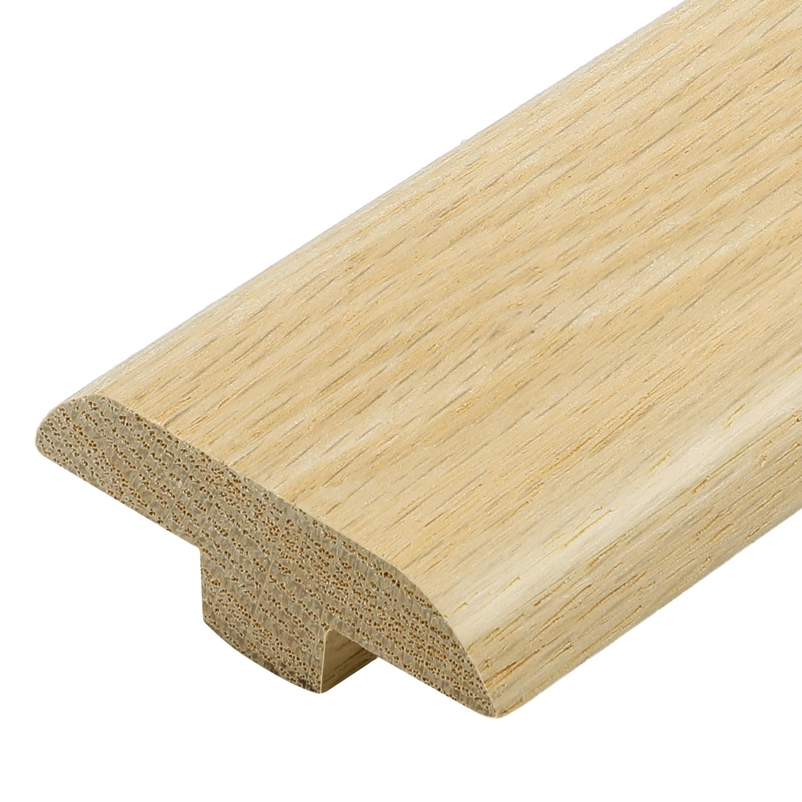 Aoibox  Unfinished Red Oak T Molding 36 in x 2 in x 0 75 in Floor Transition Strip for Home Use