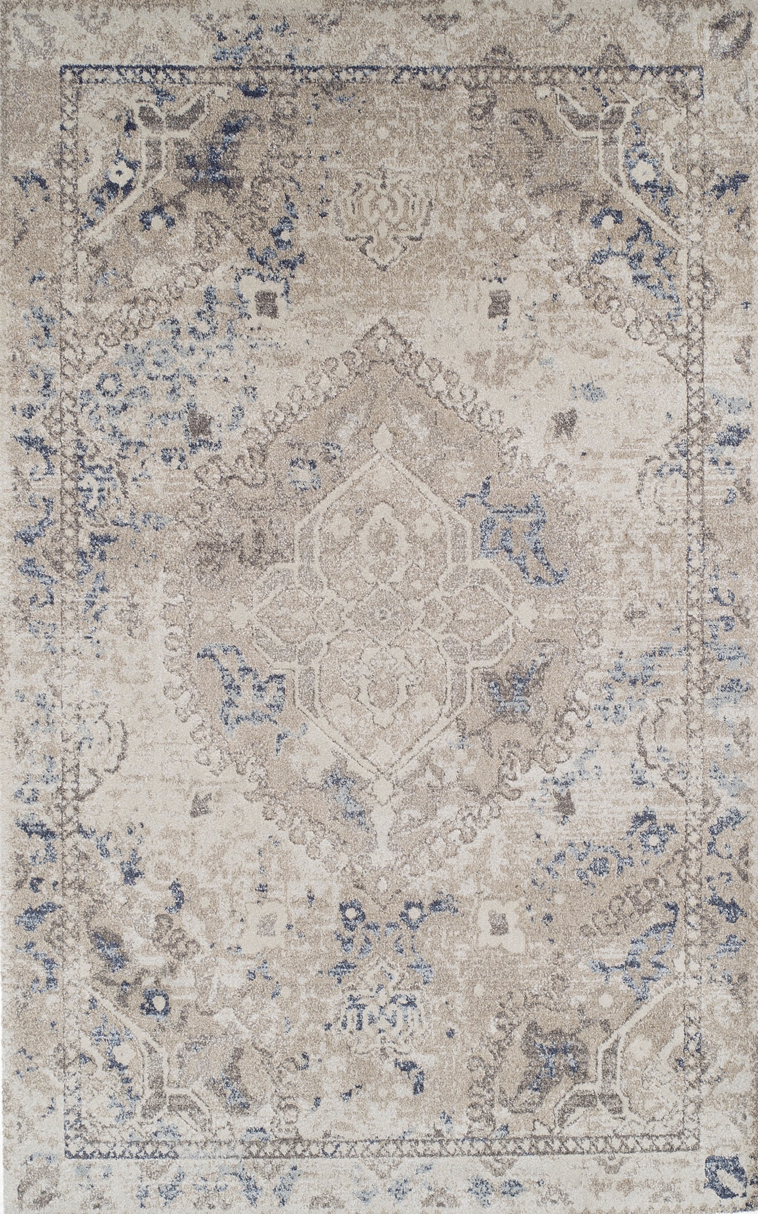 Addison Rugs OSWI39BE3X5 Wellington 3 x 5 (ft) Polypropylene Beige Rectangular Indoor Distressed/Overdyed Farmhouse/Cottage Area rug