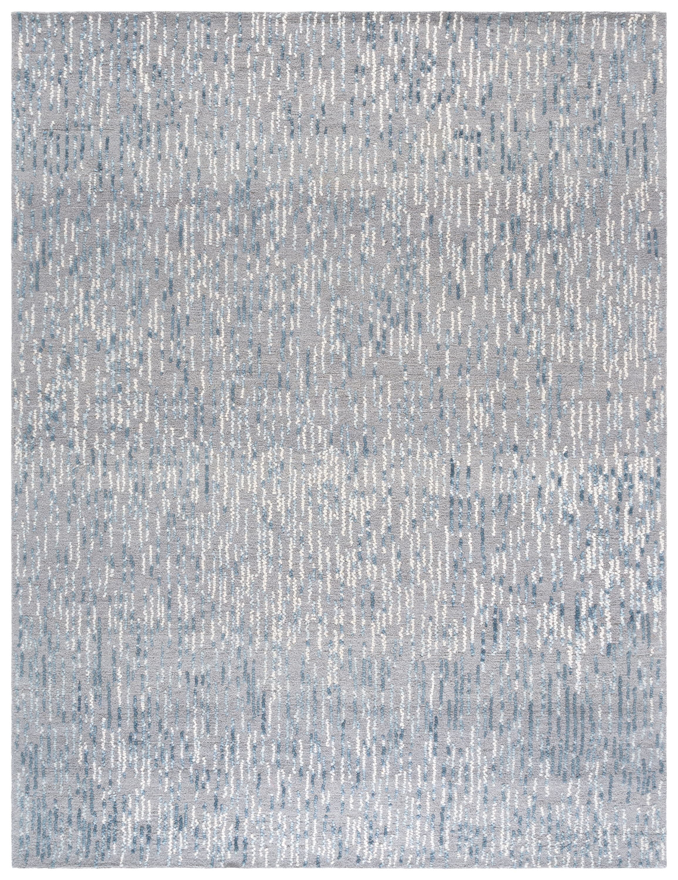 Abstract 278F Grey Blue 6 x 9 Rectangular Area rug