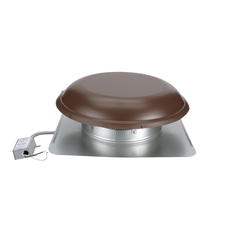 Air Vent 1500-CFM Brown Galvanized Steel Electric Power Roof Vent in ...