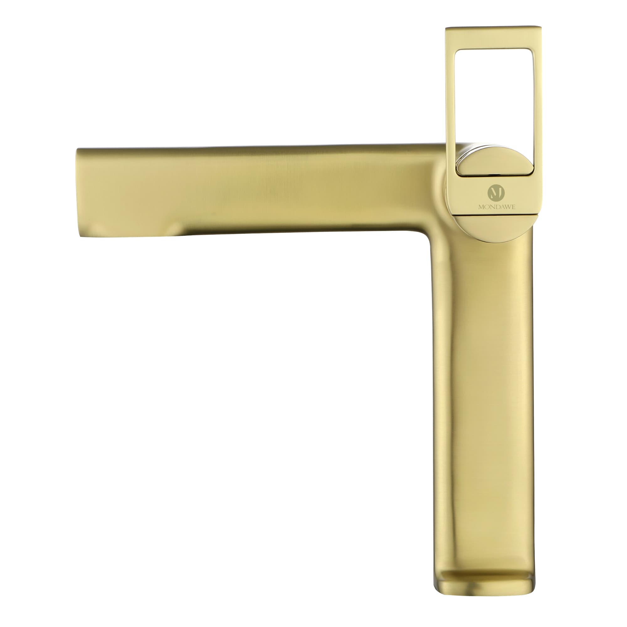 Mondawe MD2622BG Brushed Gold Single hole 1-handle Low-arc Commercial/Residential Handle Bathroom Sink Faucet