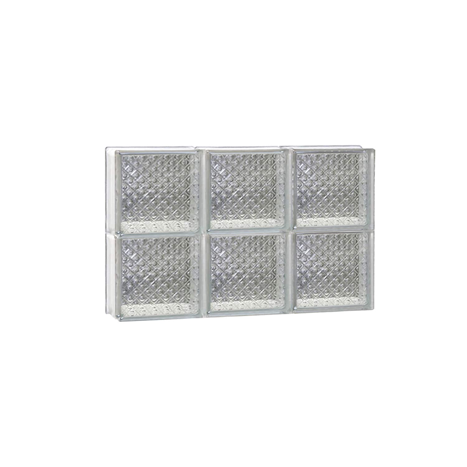 REDI2SET S1812DP Diamond Glass 17-1/4-in x 11-1/2-in Frameless Replacement Glass Block Window