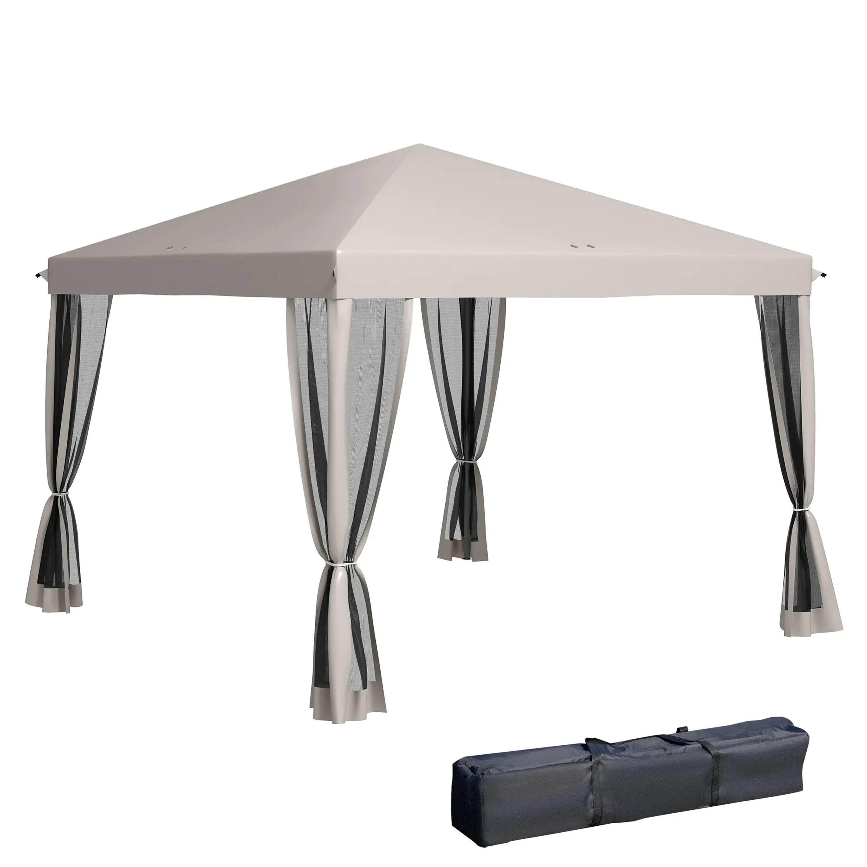 Bayfeve BFAOS-4279-CNP 10-ft x 10-ft Square Beige Pop-up canopy