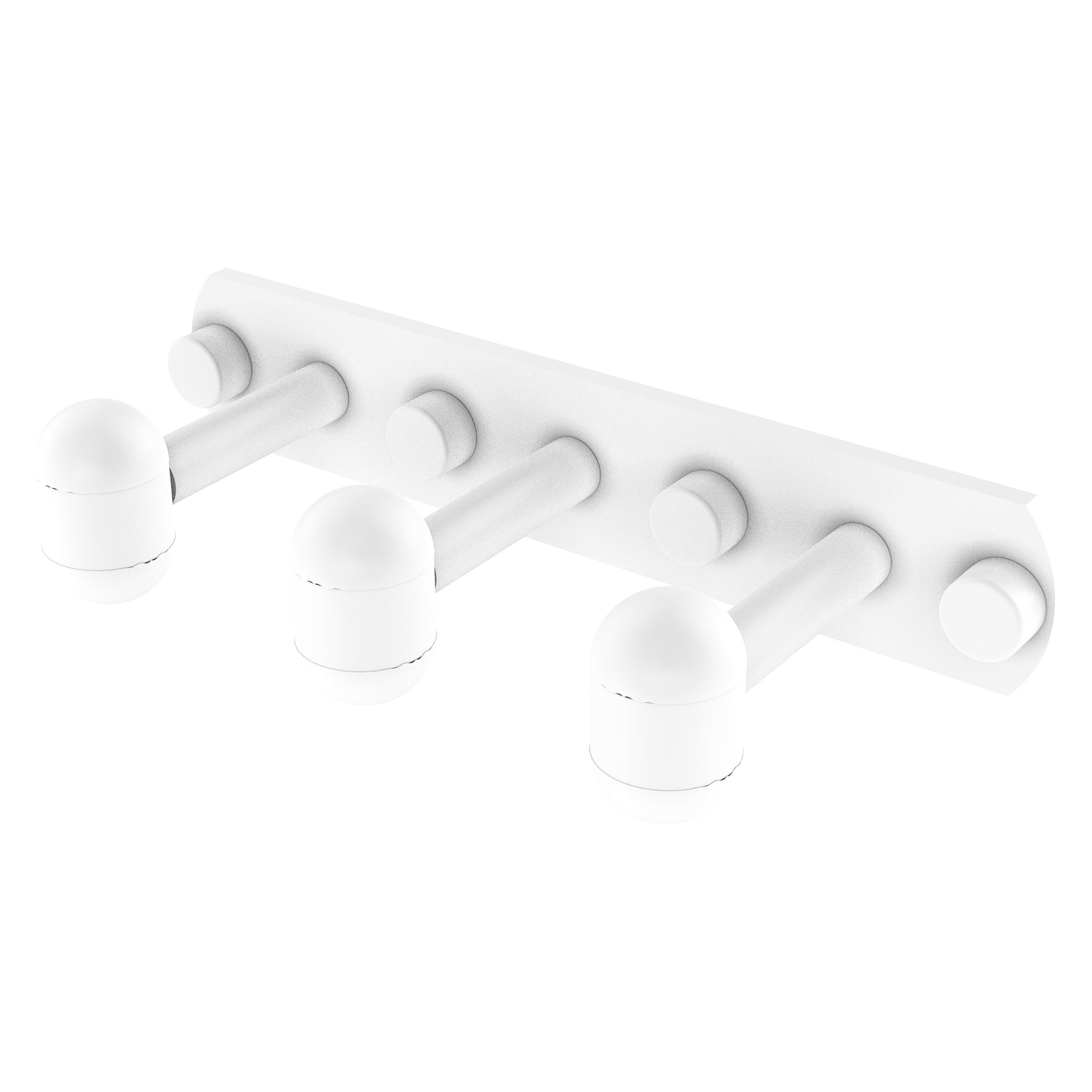 Allied Brass TA-20-3-WHM Tango Matte White Triple -Hook Wall mount Towel Hook