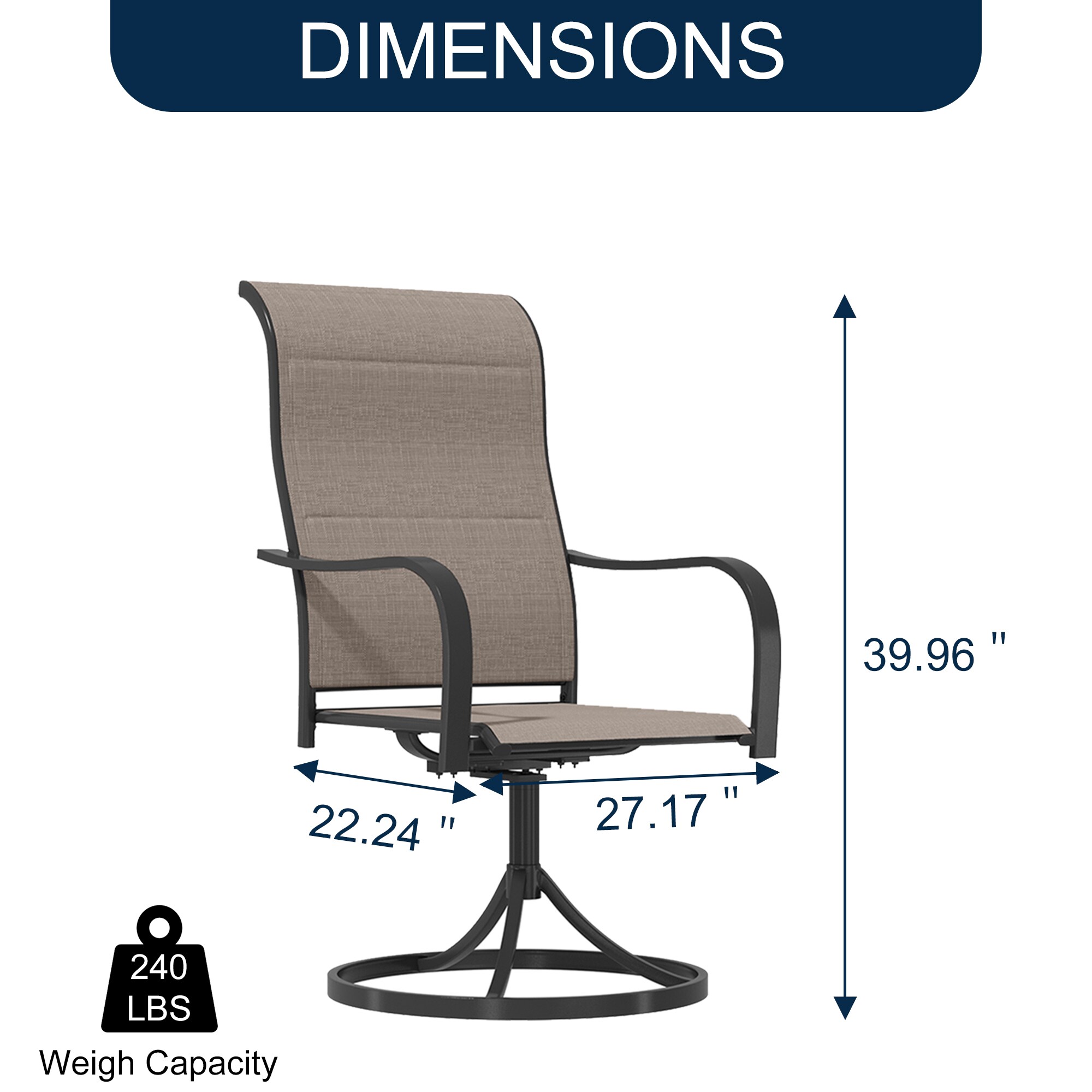 Clihome FCS5020-CL Patio-Chairs - View #5