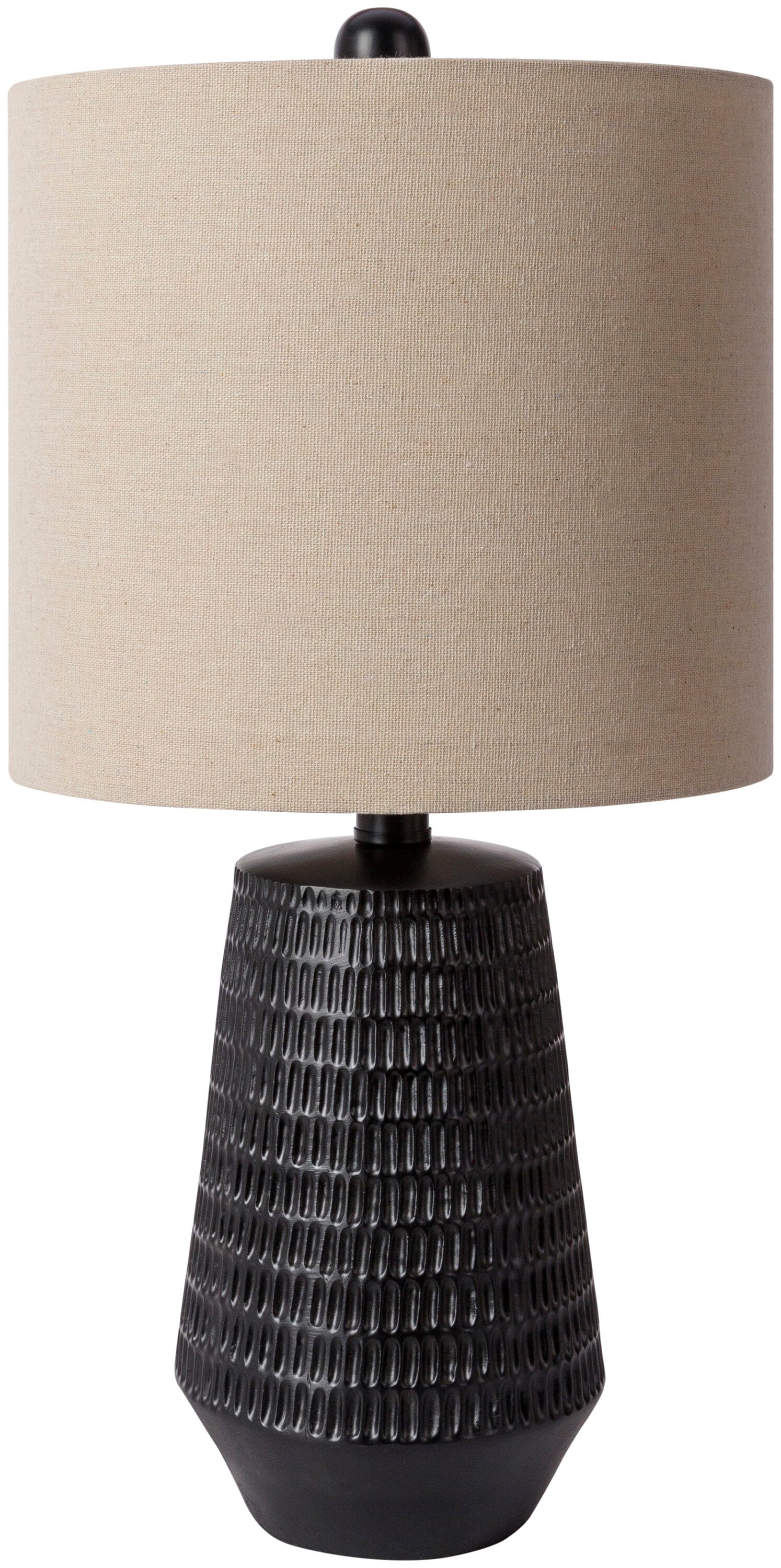 Livabliss LPZ-002 Leipzig 16.13-in Black On/Off switch Table Lamp with Linen Shade