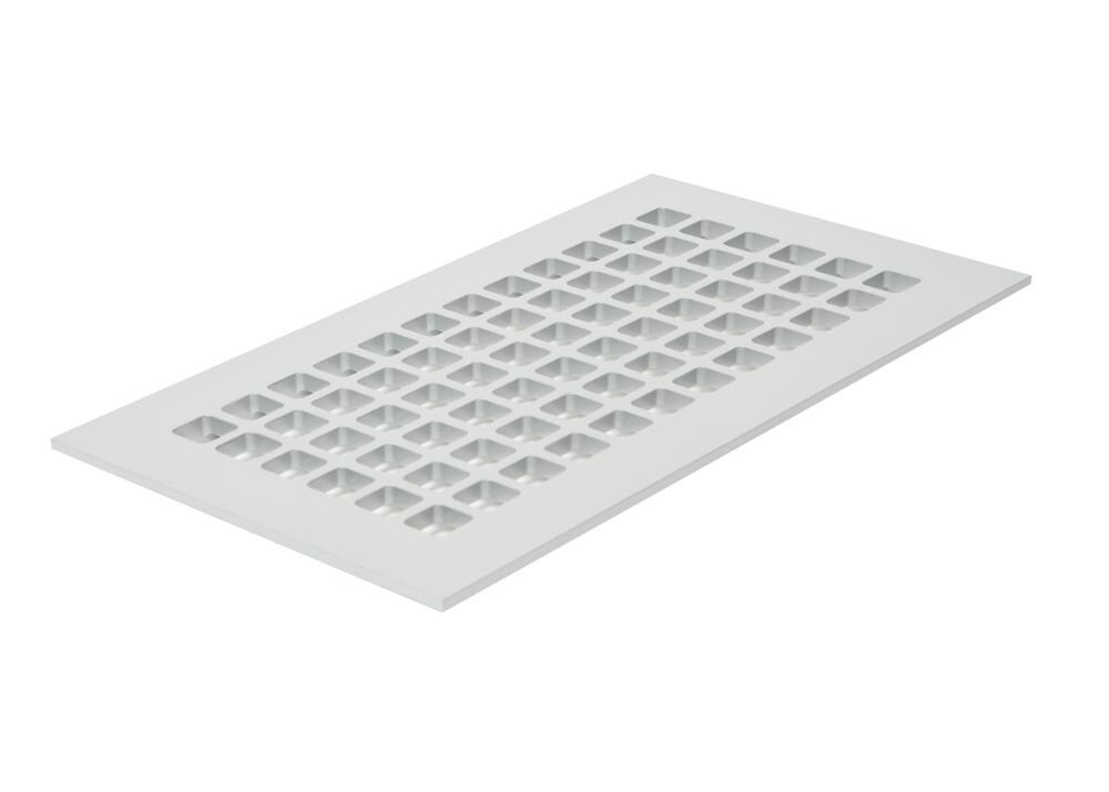 Reggio Register G812-ASNH 6-in x 10-in Aluminum Silver Floor Register