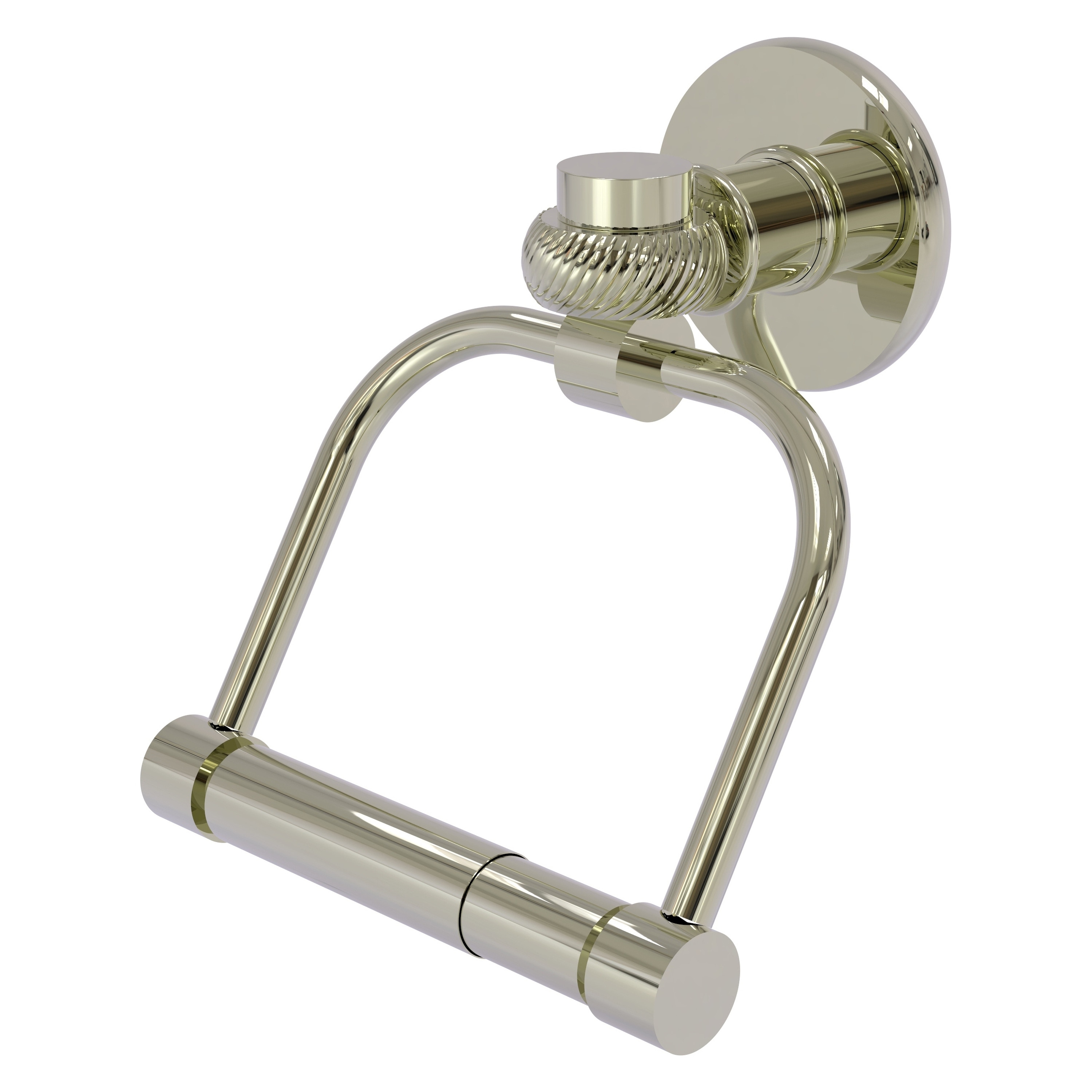 Allied Brass 2024T-PNI Continental Polished Nickel Wall mount Double post Toilet Paper Holder 1 -Rolls