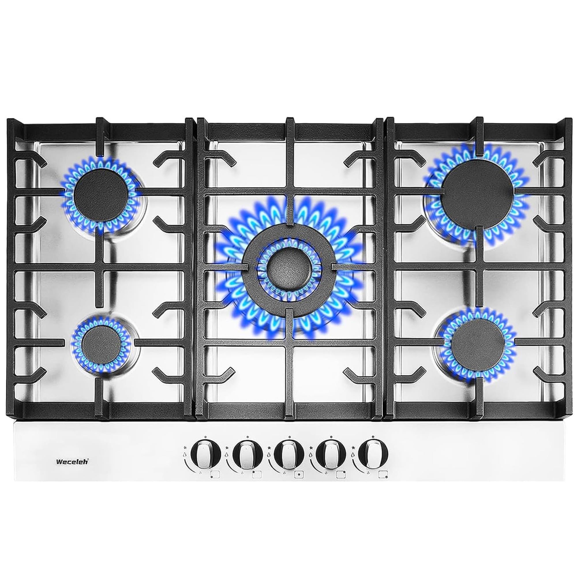 Kahomvis NTIMES-QPC2-60 30-in 5 burners Stainless steel Gas Cooktop