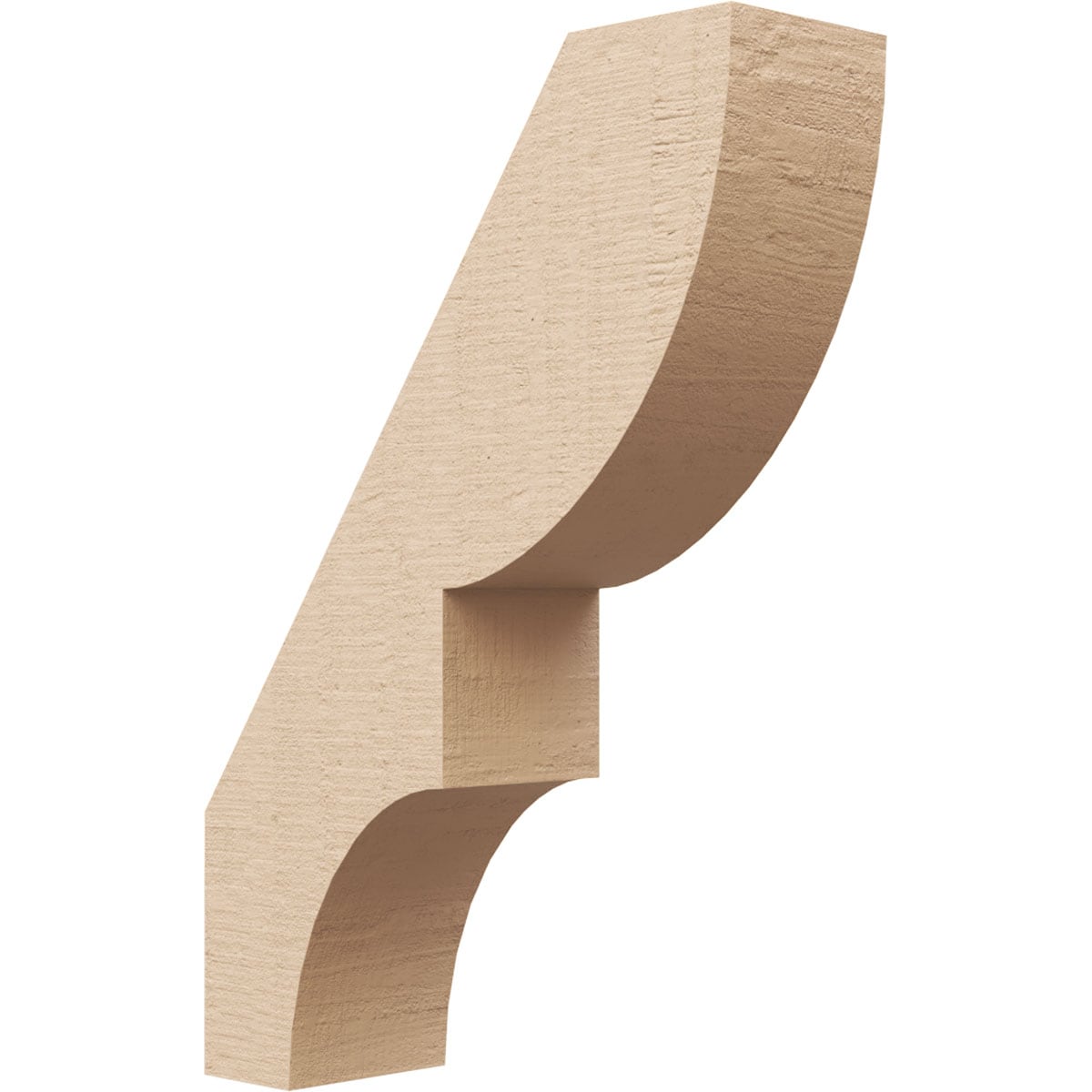 Ekena Millwork BRCUR03X10X14RIDRCPR 3-in x 14-in x 10-in Primed Urethane Ridgewood Rough Cedar TimberThane Knee Brace
