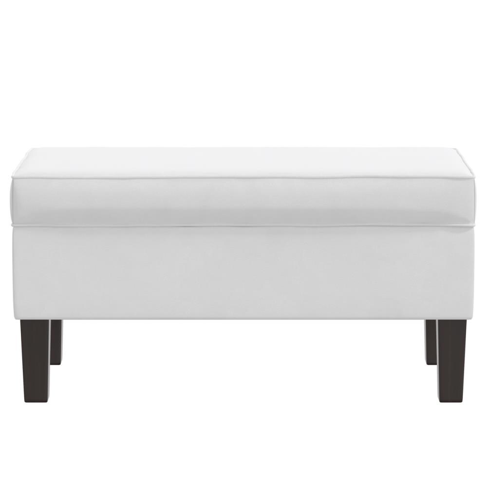 Skyline Furniture Diversey Modern White Accent Bench with Storage 39-in ...