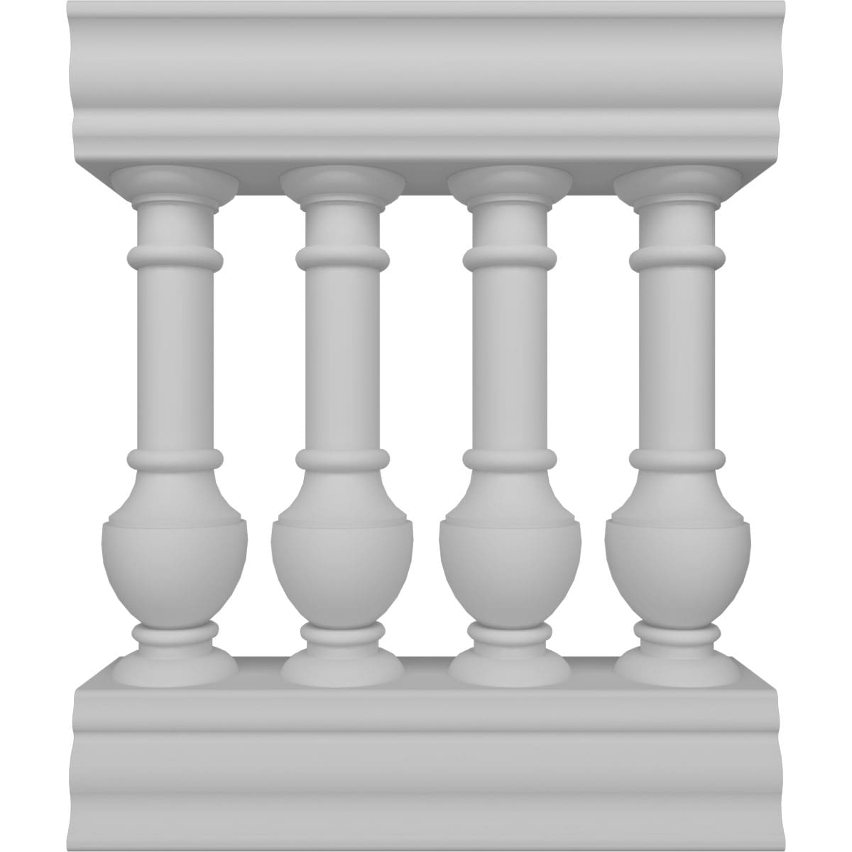 Ekena Millwork BALK32X024YON FiberThane 2-Feet x 32-Inches York Fiberglass Deck Rail Kit
