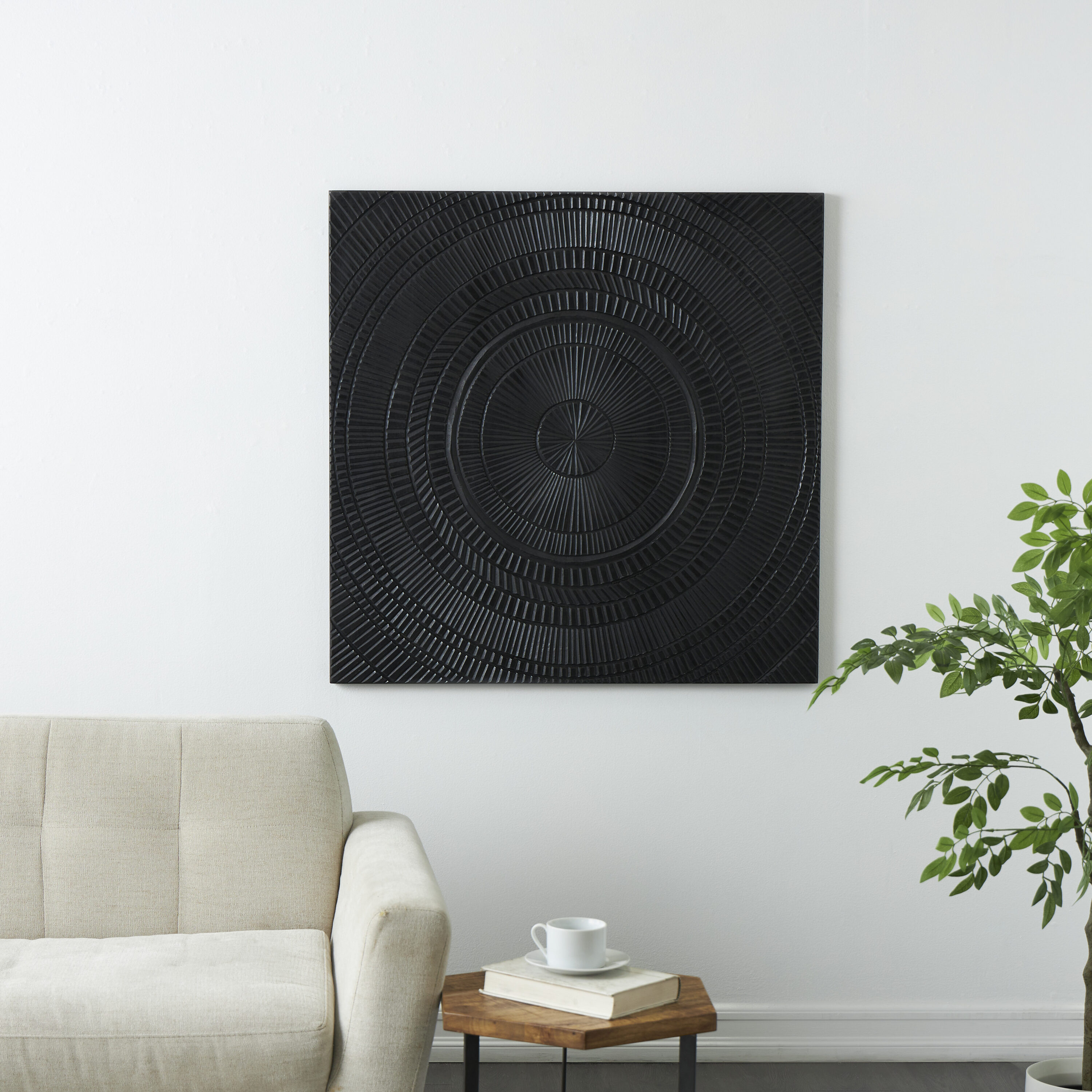 Grayson Lane 820666 35.7-Inches W x 36-Inches H MDF Handmade Starburst Abstract Wall sculpture
