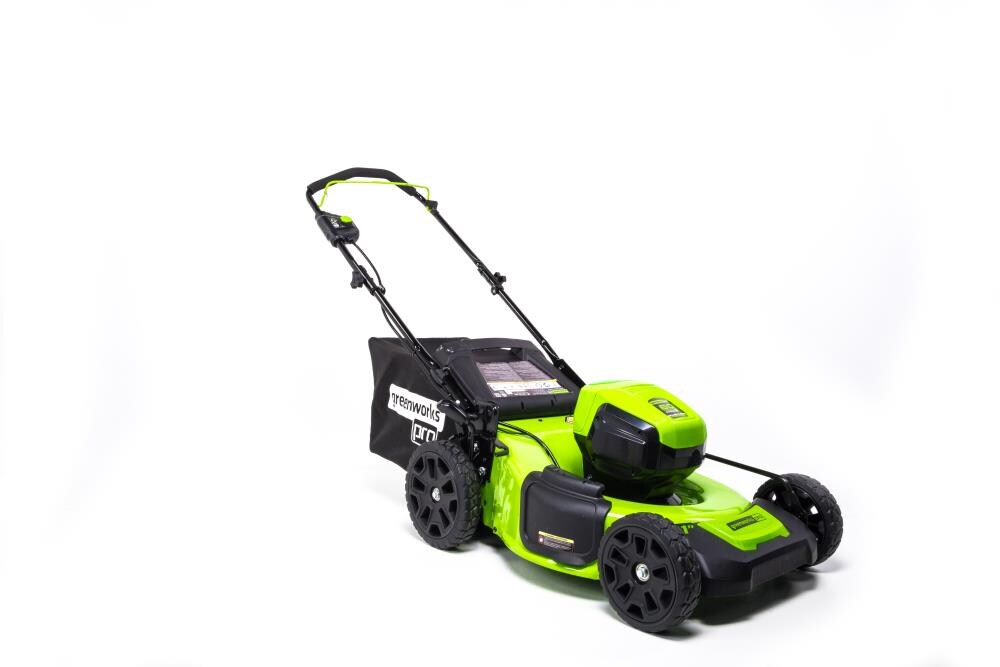 48V 21 inch Brushless Self-Propelled Mower, MO48L520 Greenworks 2 x 24V 2 2.5Ah USB Batteries and Dual Port Charger 