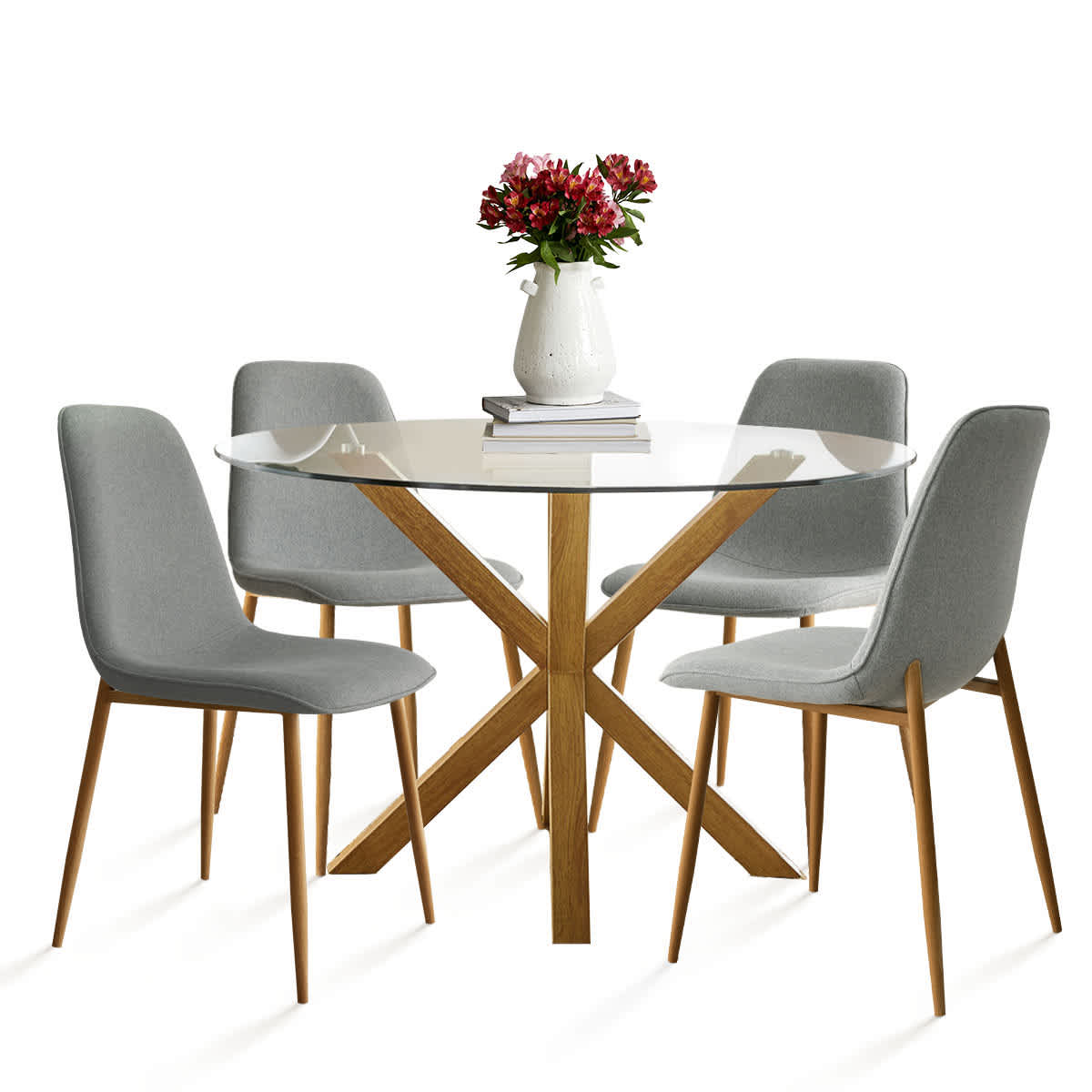 Maison Boucle OLIVER+OSLO-GRAY-4 Dining-Sets - View #3