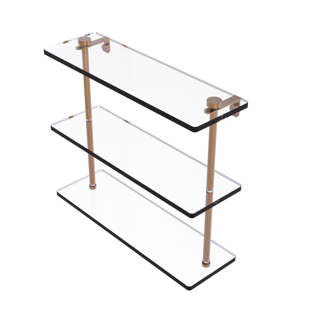 Allied Brass NS-5/16-BBR Brushed Bronze 3-Tier Wall Mount Bathroom Shelf (16-in X 15-in X 5-in)