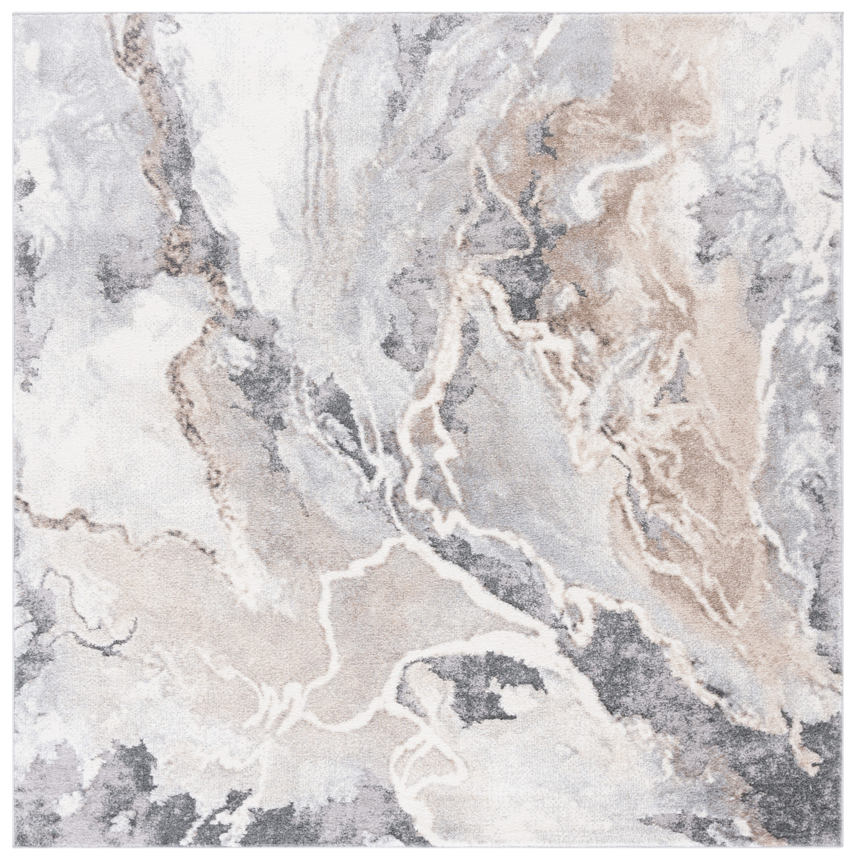 Opal 410A Ivory/Grey 7 X 7 Area Rug