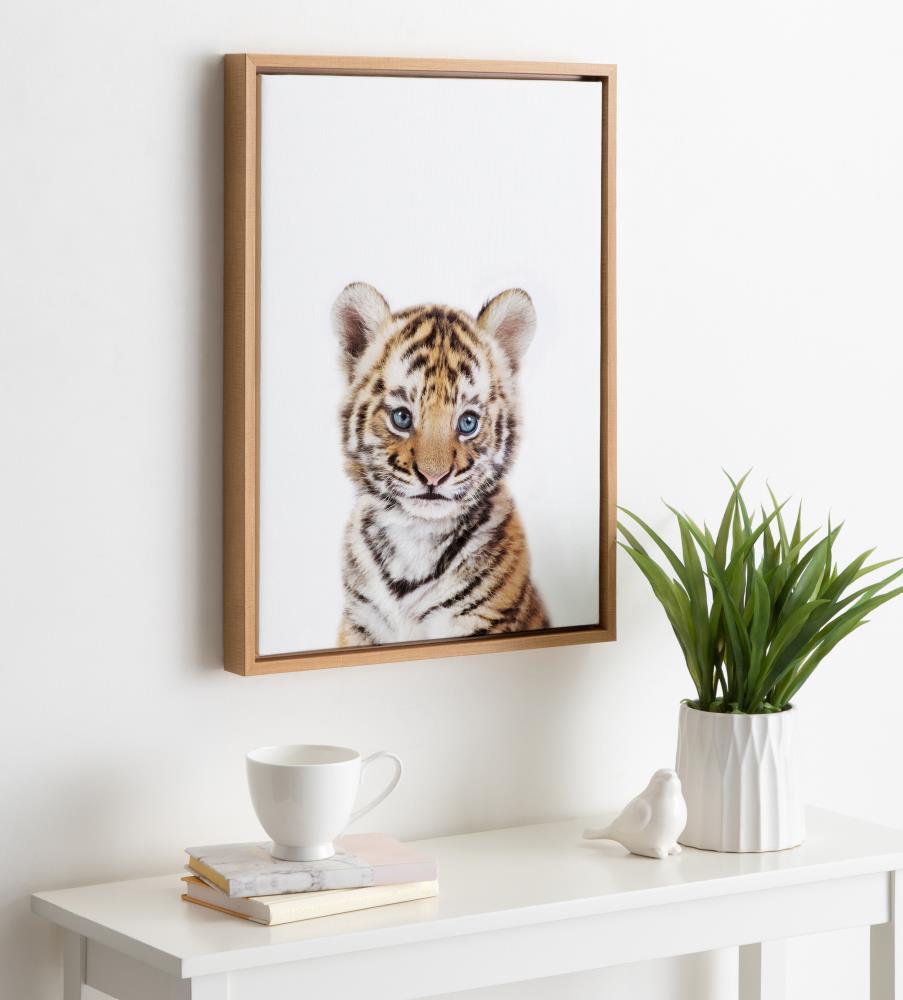 Kate and Laurel Brown Framed 24-in H x 18-in W Animals Print on Canvas in  the Wall Art department at