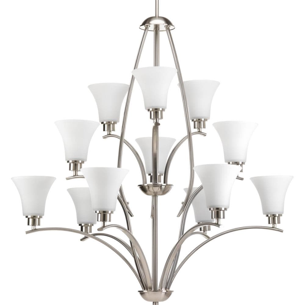 Progress Lighting Joy 12-Light Brushed Nickel Traditional Chandelier