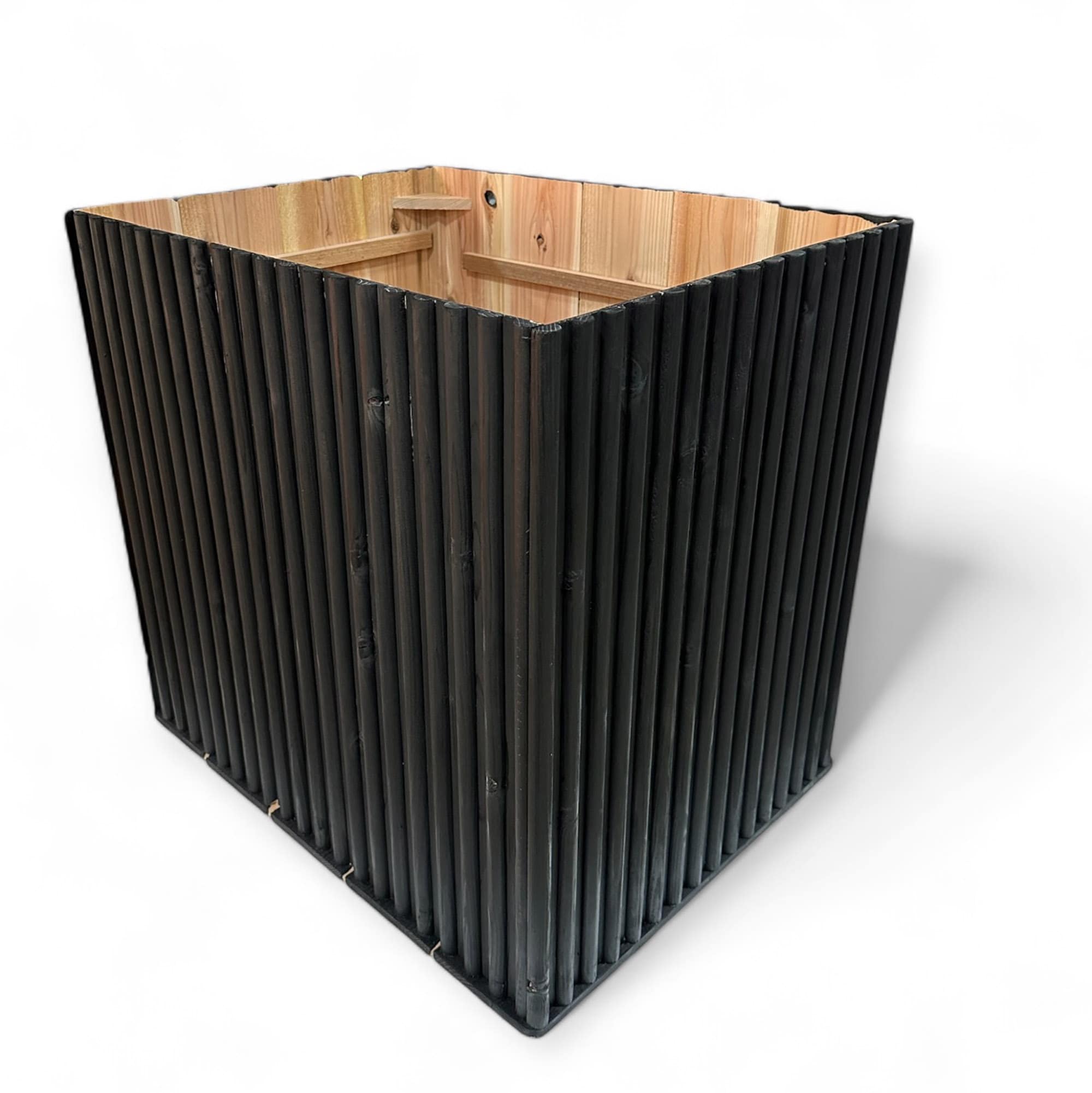 emark 01PB33630068 Rectangle 10-in W Extra Large Black Wood Indoor/Outdoor Raised planter box with Drainage Holes
