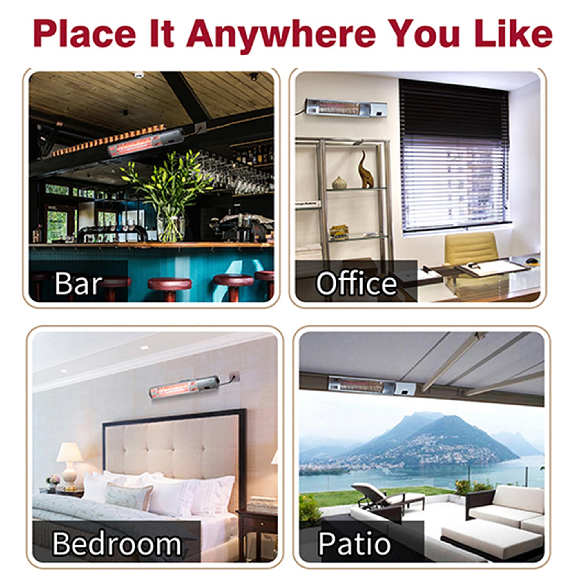 Kahomvis ATR-QPDO-MRW Outdoor-Electric-Patio-Heaters - View #5