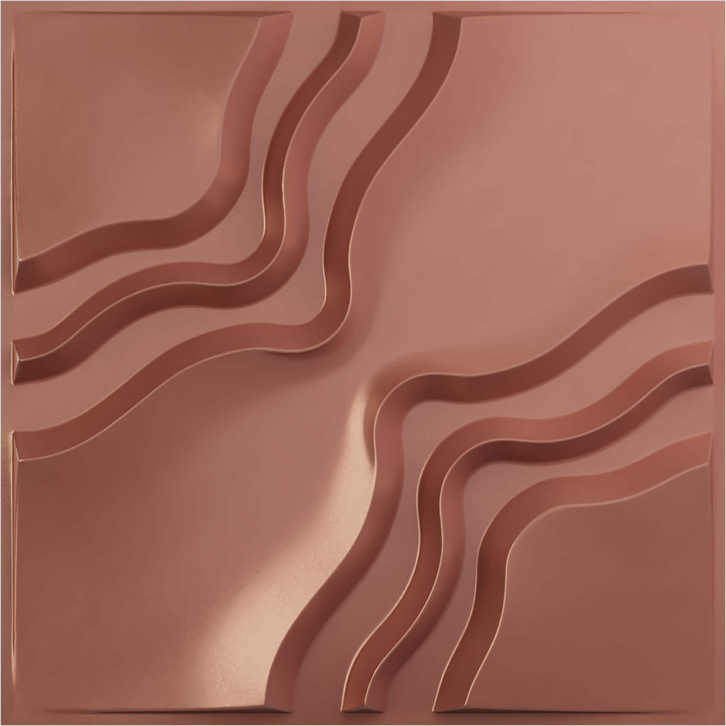 Ekena Millwork WP20X20RGFCP-CASE-12 19-5/8-in x 19-5/8-in Embossed Universal Pearl Metallic Champagne Pink PVC Wall Panel 12 -Pack