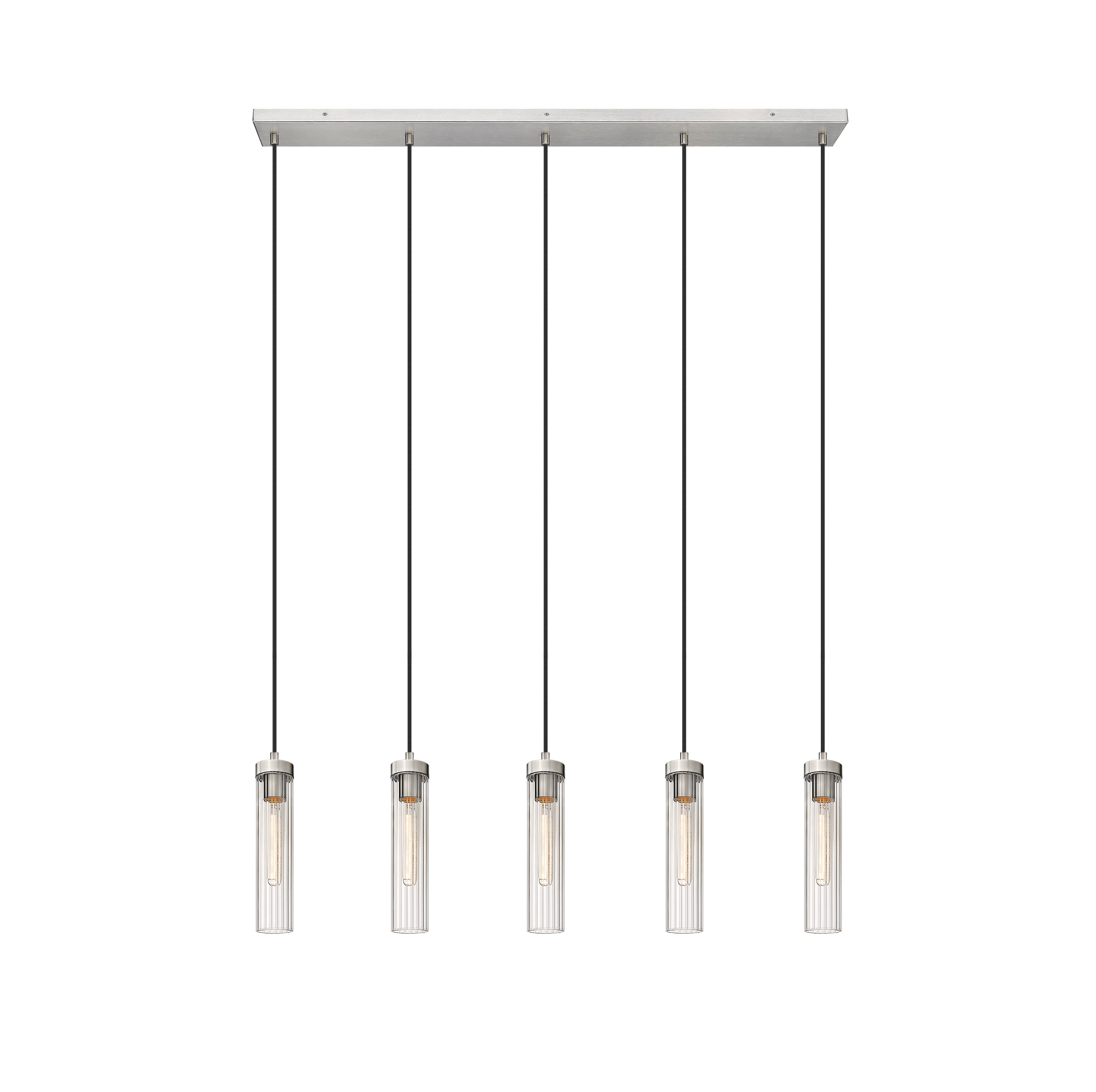 Z-Lite 740P-5L-BN Beau 5 -Light Brushed Nickel Transitional For Use in Bedrooms, Dining Rooms, Foyers, Kitchens, Living Rooms Chandelier