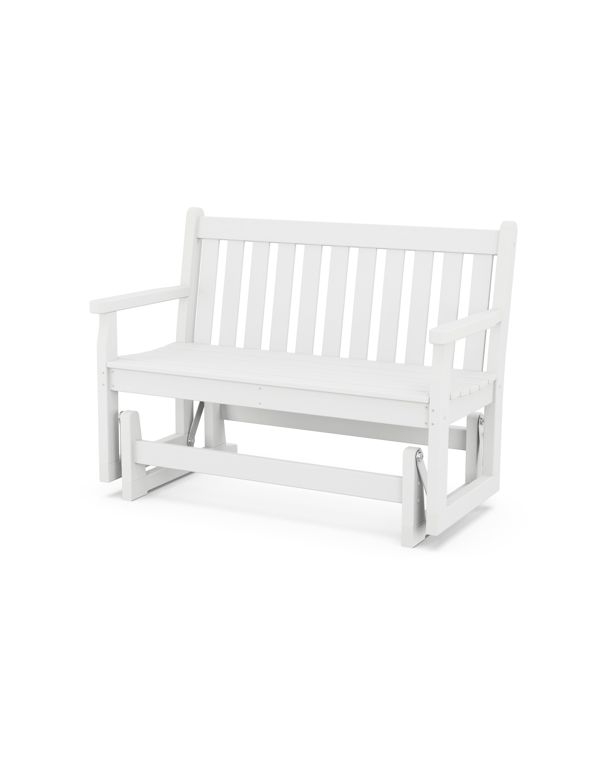 Traditional Garden 47.5-in W x 34-in H White Plastic Traditional Bench | - POLYWOOD TGG48WH