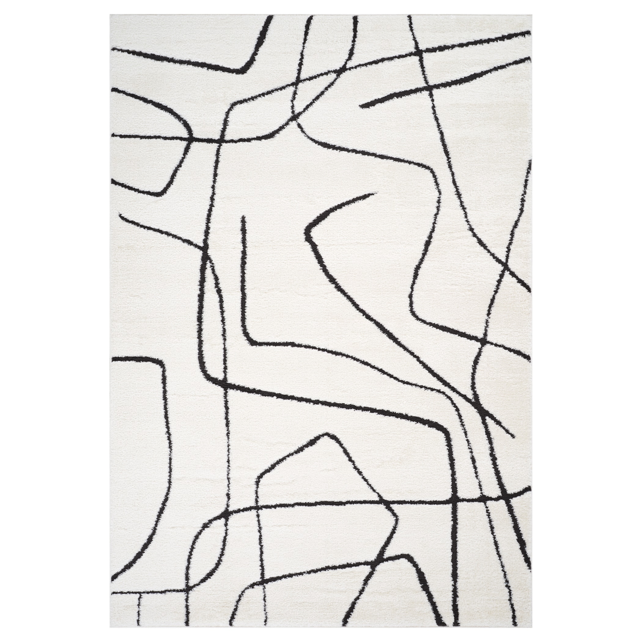 Amer Rugs MNT107999 8 x 10 (ft) Polypropylene Ivory Rectangular Indoor Moroccan Area rug