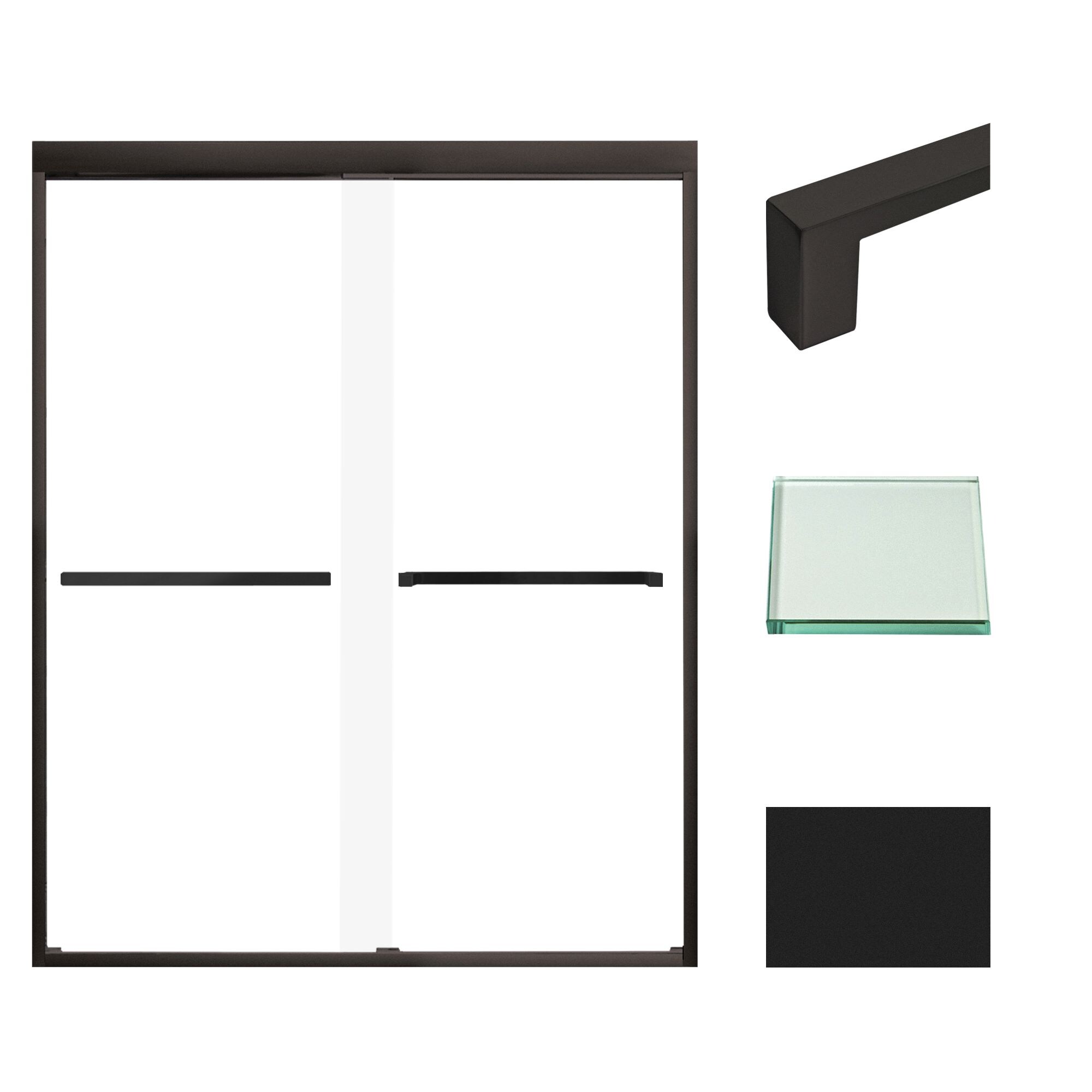 Transolid FBPT607608C-S-MB Shower-Doors - View #2