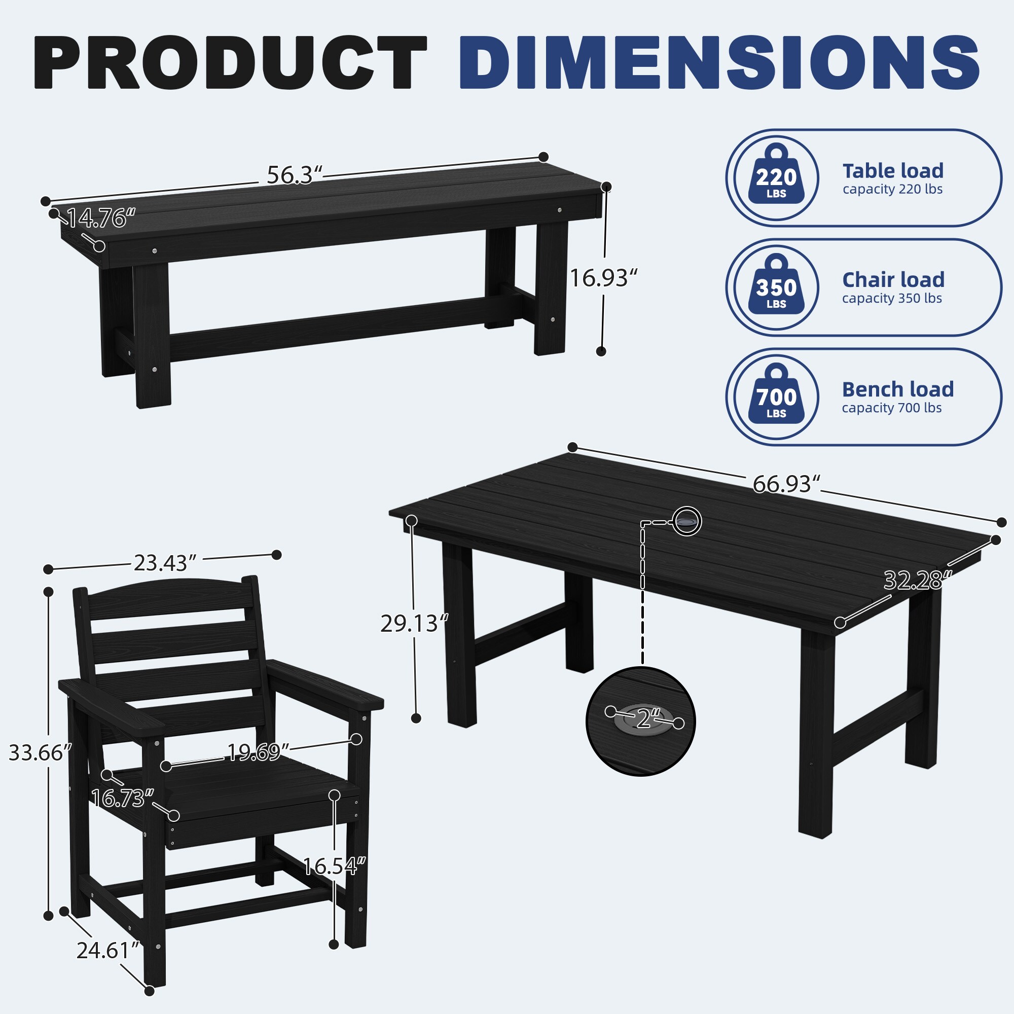 JEAREY PEJYCZY06-BK Patio-Dining-Sets - View #5