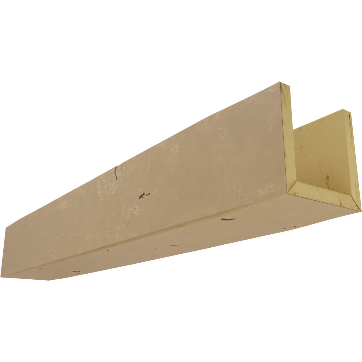 Ekena Millwork BMKP3C0100X060X192PP Knotty Pine 6-in x 10-in x 192-in Natural Pine Finished Polyurethane U-Shaped Decorative Beam