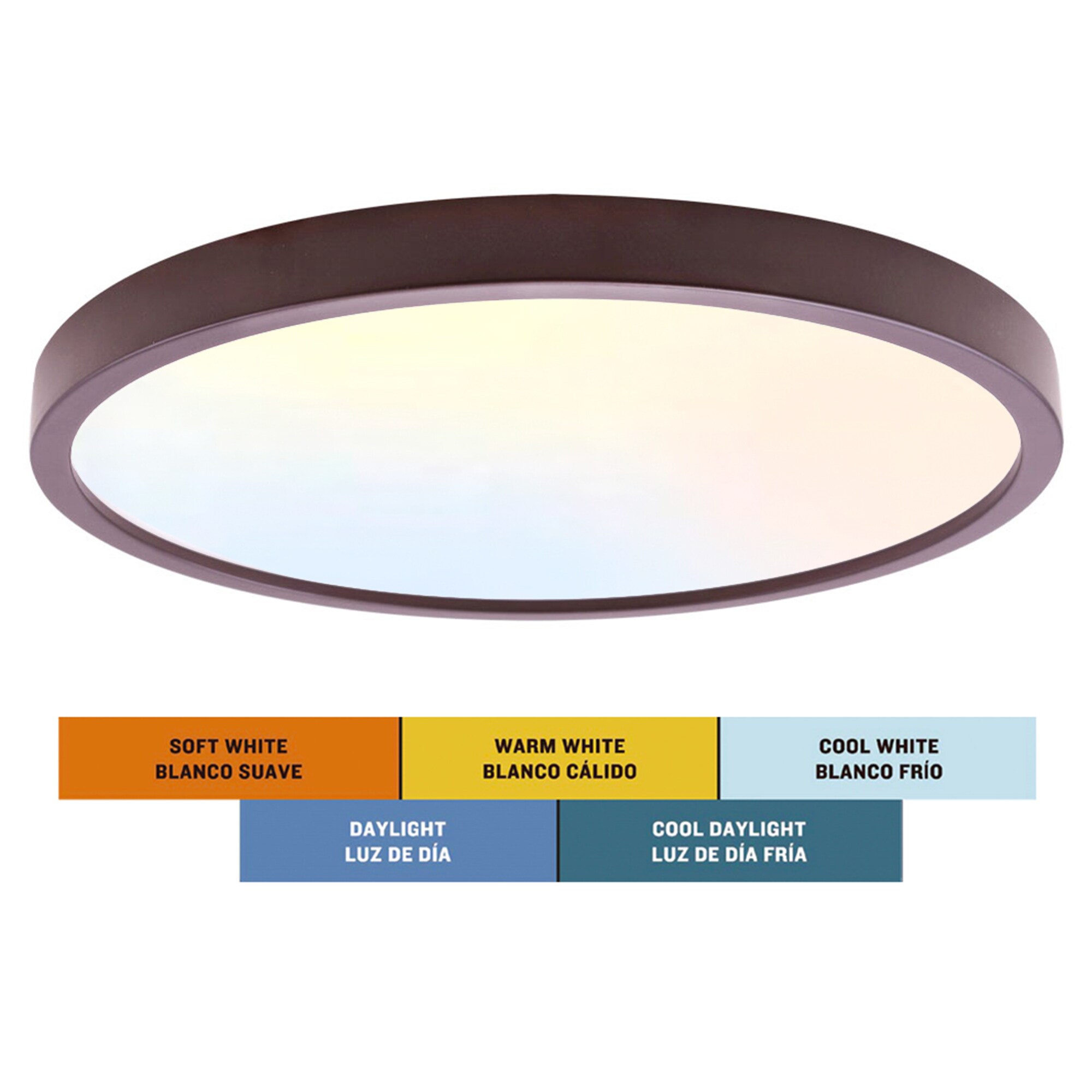 Project Source Adjustable Color Temperature 1-Light Bronze LED 