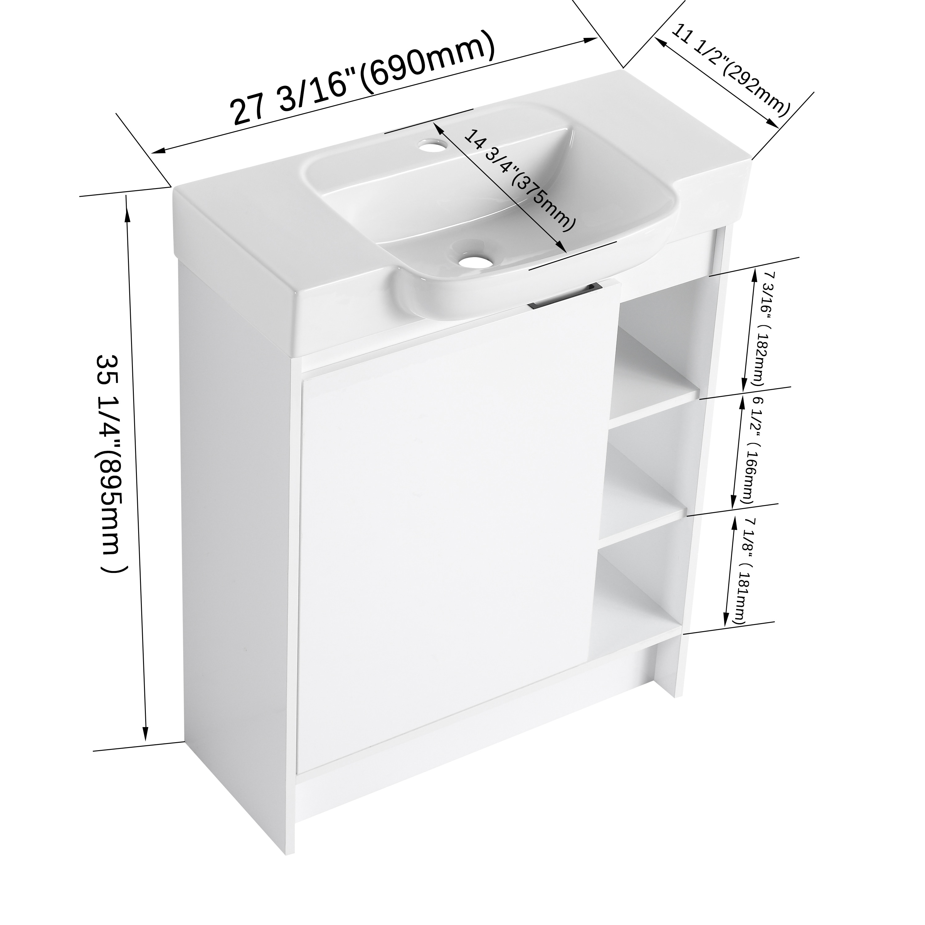 Forclover QNM-11428WT Bath-Vanity-Combo - View #8