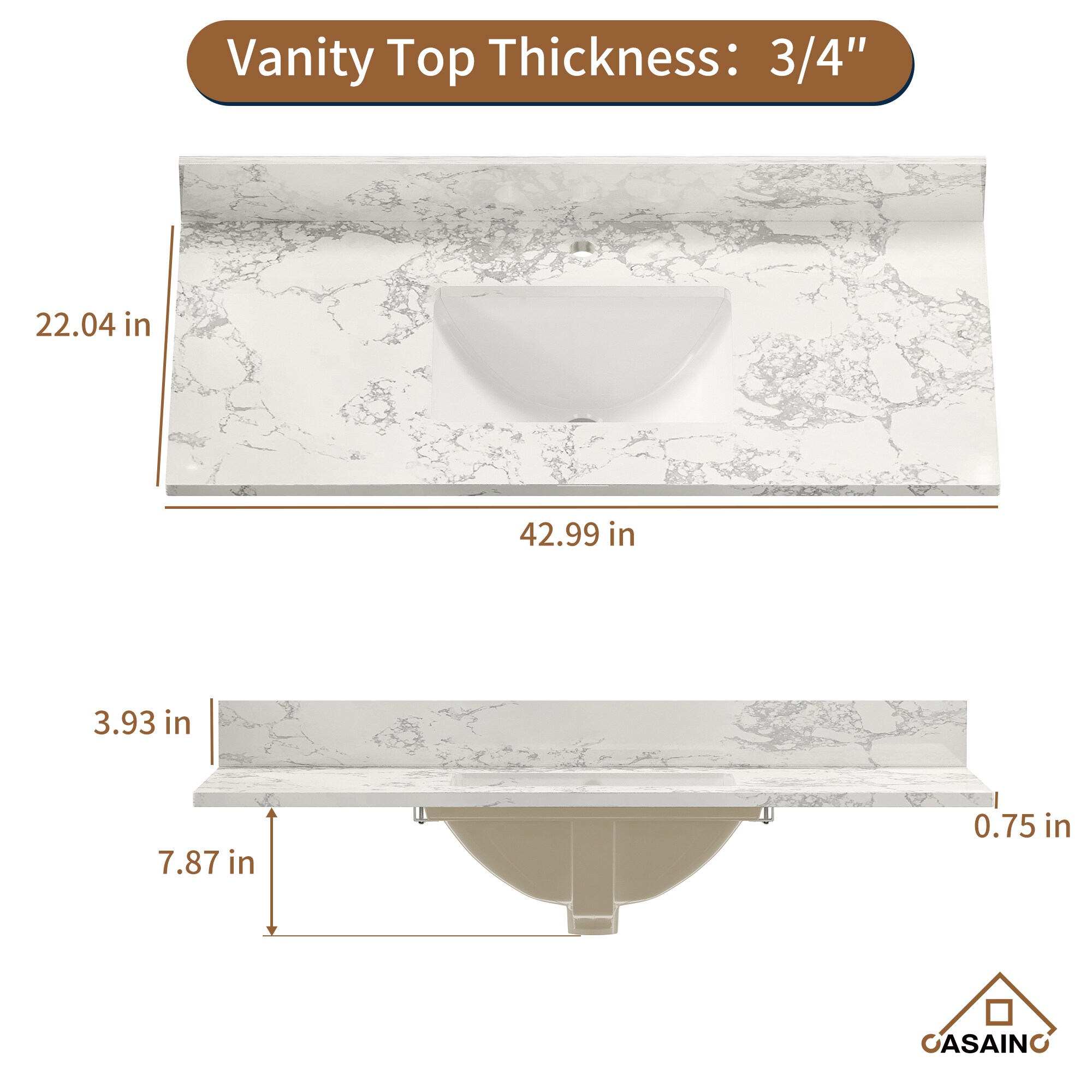 CASAINC MTL-50921985 Vanity-Tops - View #8